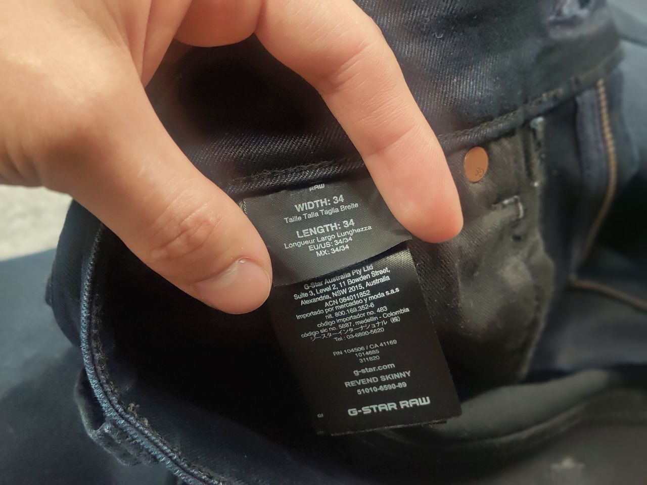 G-Star G Star Raw revend skinny jeans Dark Denim Vintage Faded Size US 34 / EU 50 - 12 Thumbnail