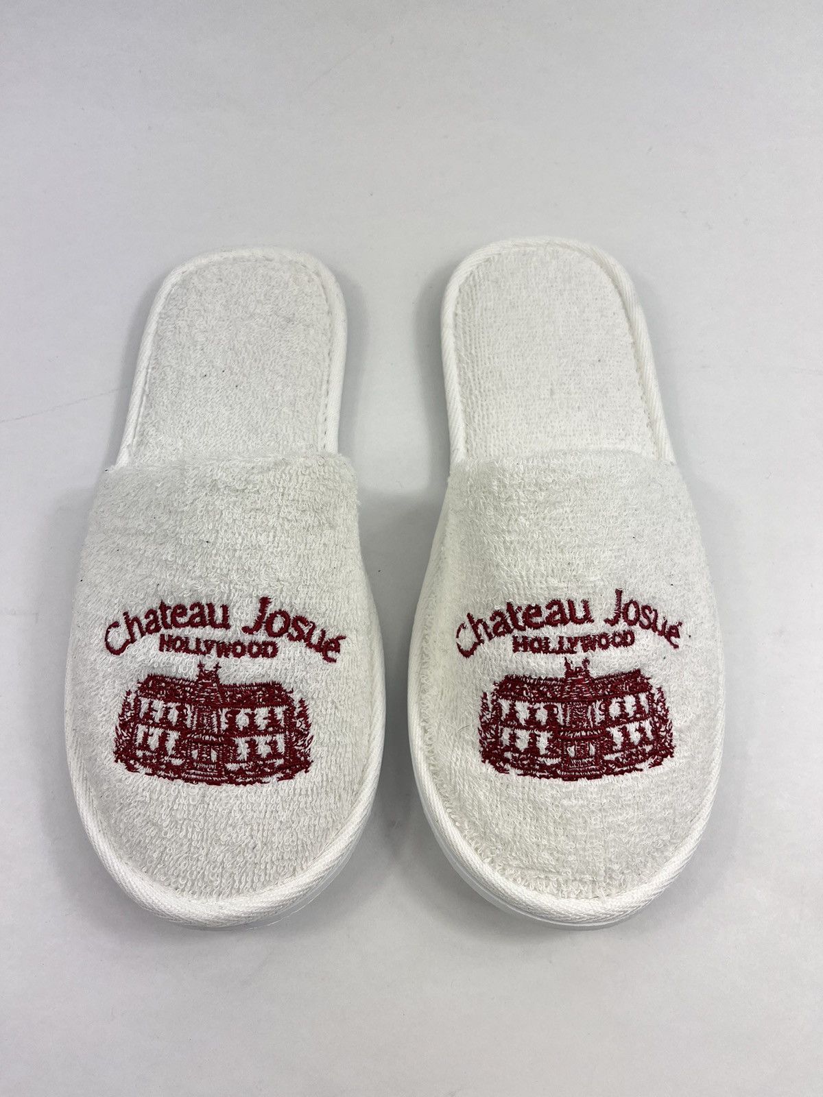 Gallery Dept. CHATEAU JOSUÉ EMBROIDERED TERRY SLIPPERS Size US 9 / EU 42 - 1 Thumbnail