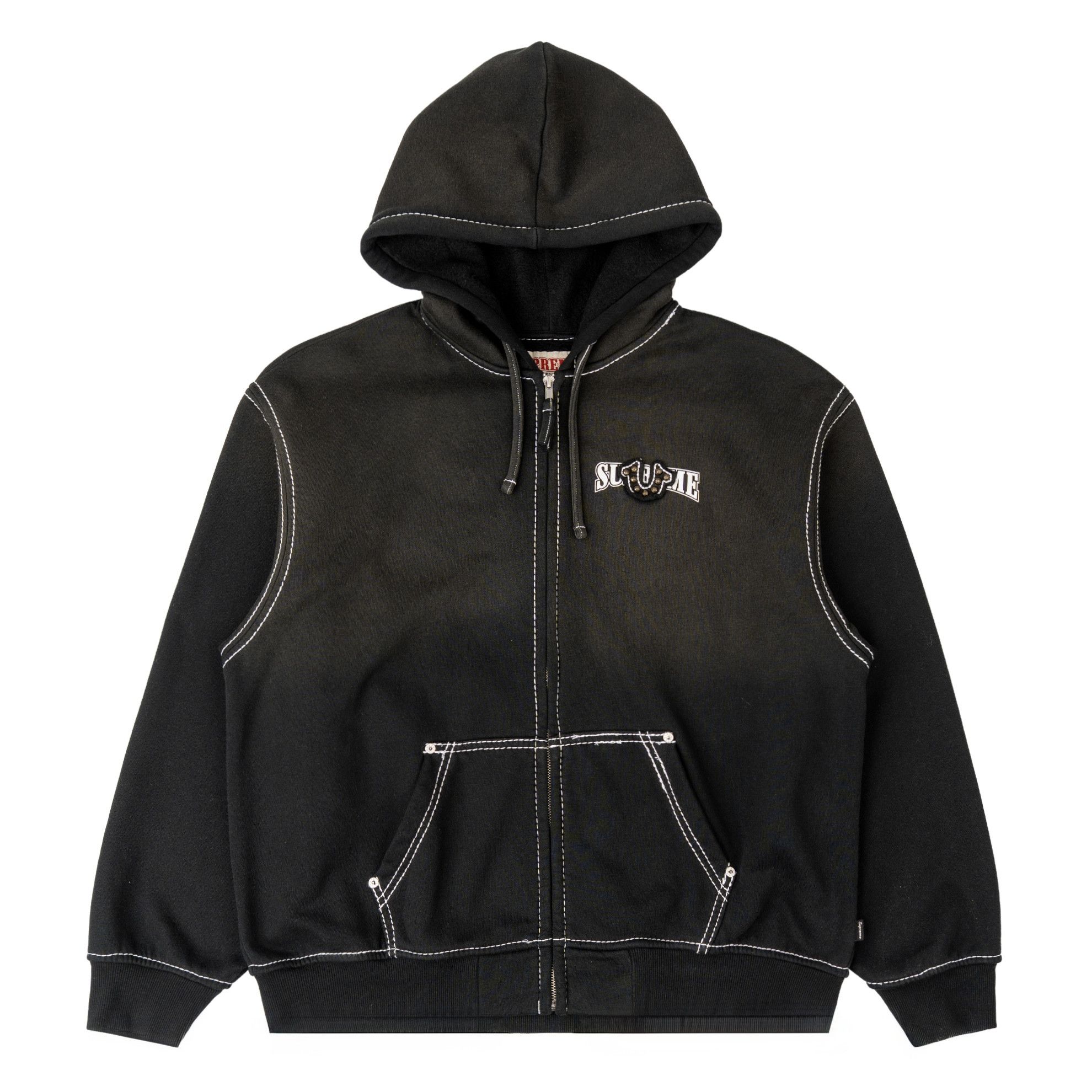 Supreme IDGAF Zip Up Hooded Sweatshirt | Grailed