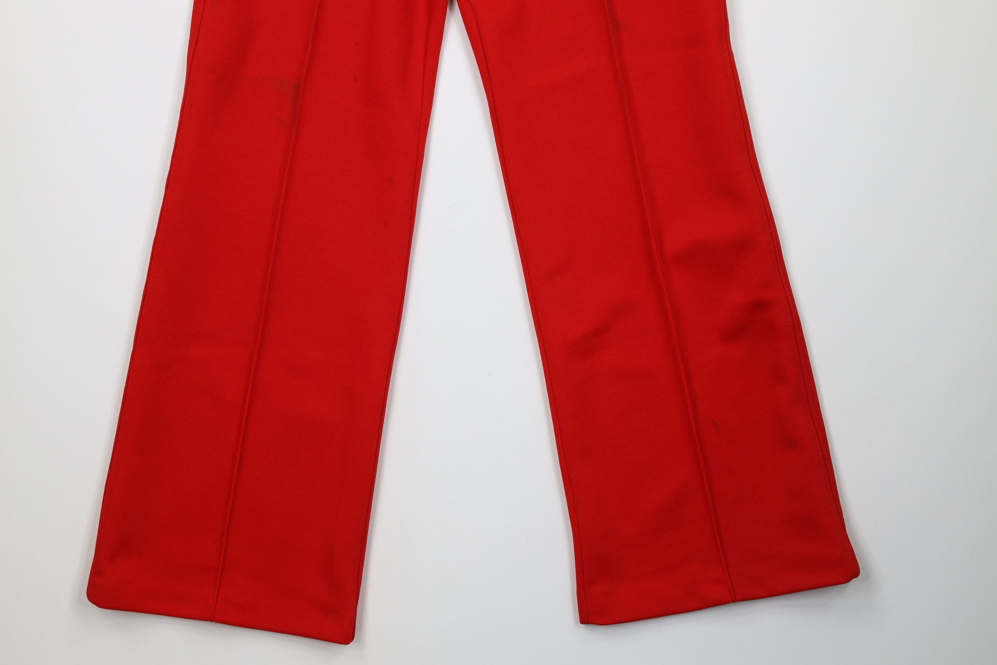 Vintage Vintage 70s Streetwear Knit Bell Bottoms Pants Red USA Size 32" / US 10 / IT 46 - 4 Thumbnail