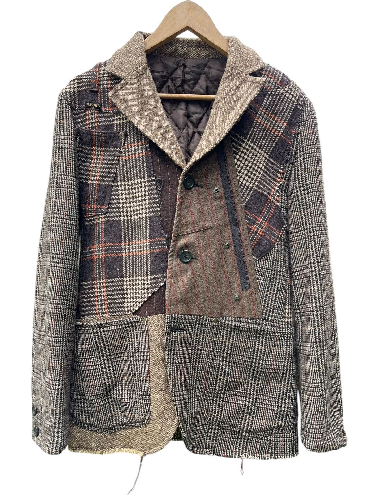 Japanese Brand Жизнь x Re B’2nd wool casual blazer jacket Size US M / EU 48-50 / 2 - 1 Thumbnail