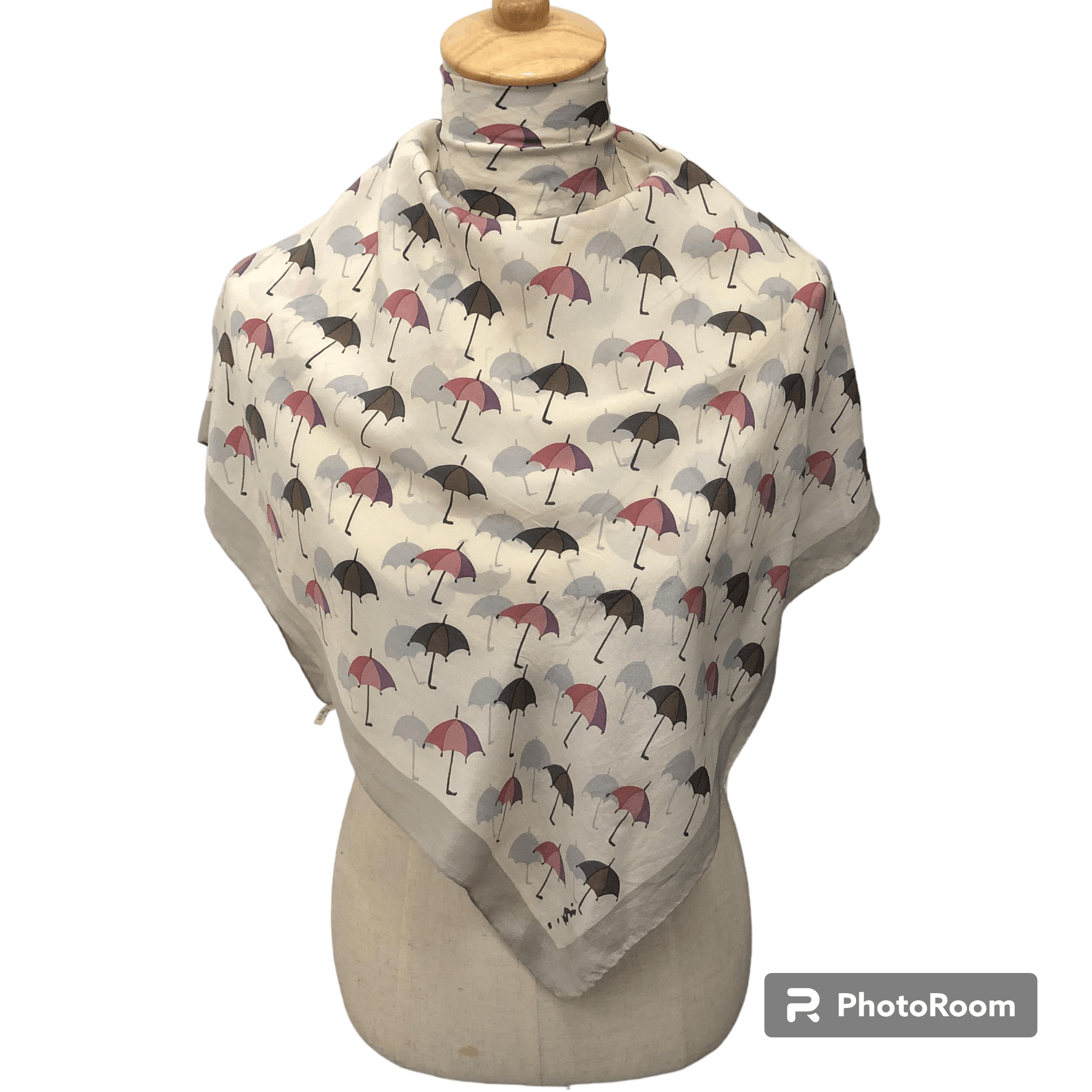 Vintage Vintage Umbrellas Silk Scarf M358 Size ONE SIZE - 1 Thumbnail