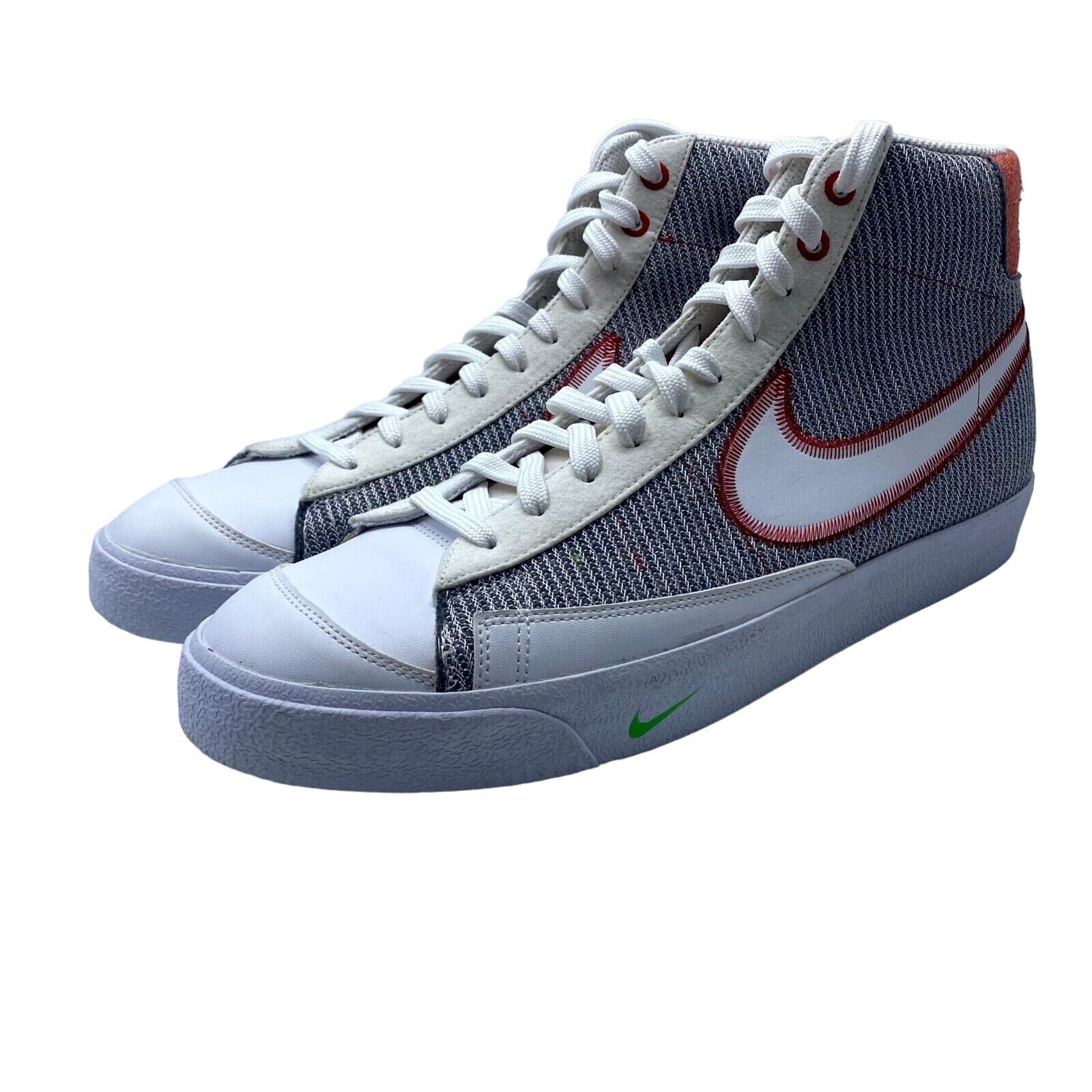 Nike NEW Nike Blazer Mid '77 Men's Gray White Red CW5838-022 Size US 14 / EU 47 - 1 Thumbnail
