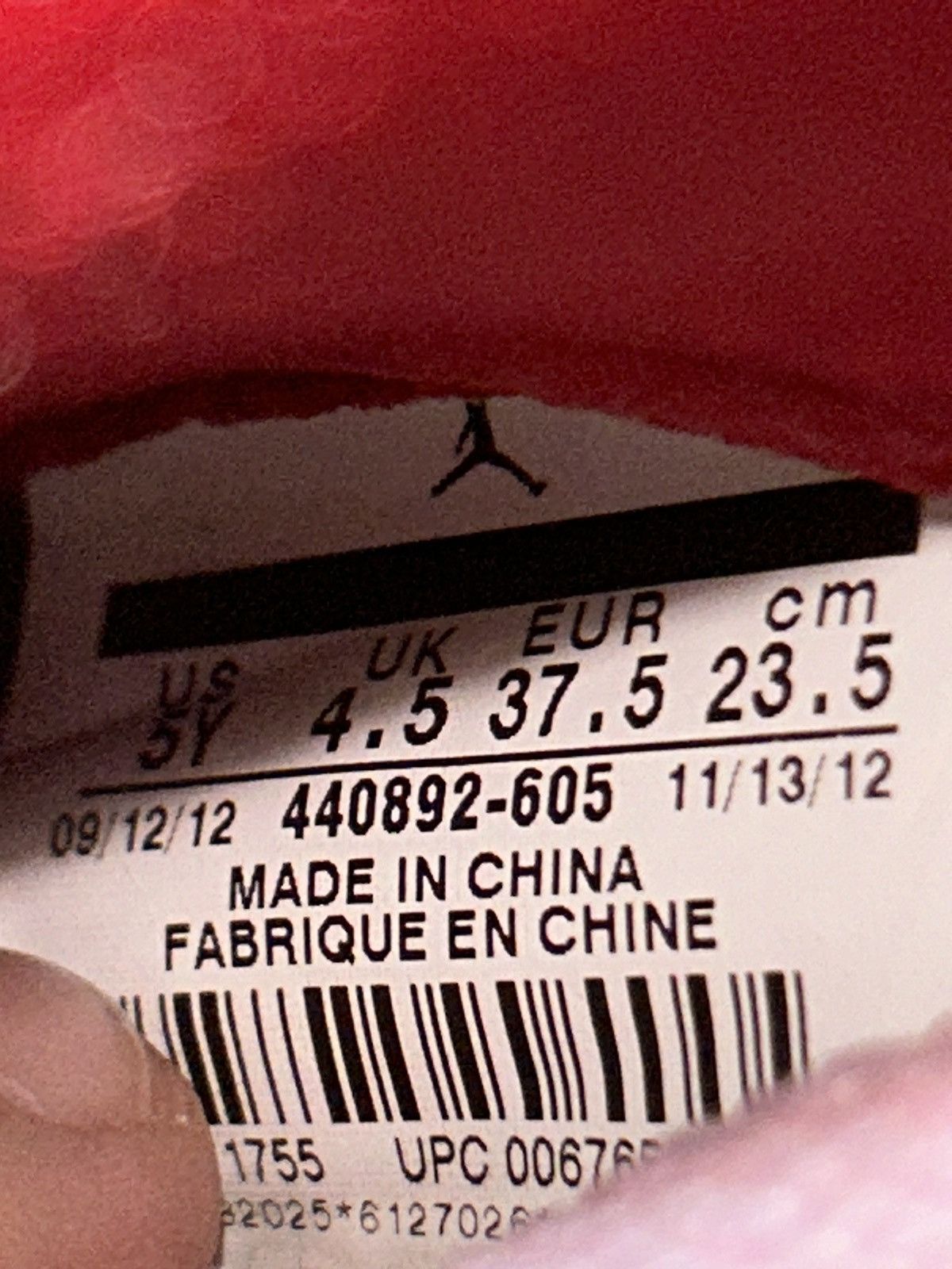 Jordan Brand Jordan 5 Retro Valentines Day GS 440892-605 size 5y Size US 5 / EU 37 - 10 Thumbnail