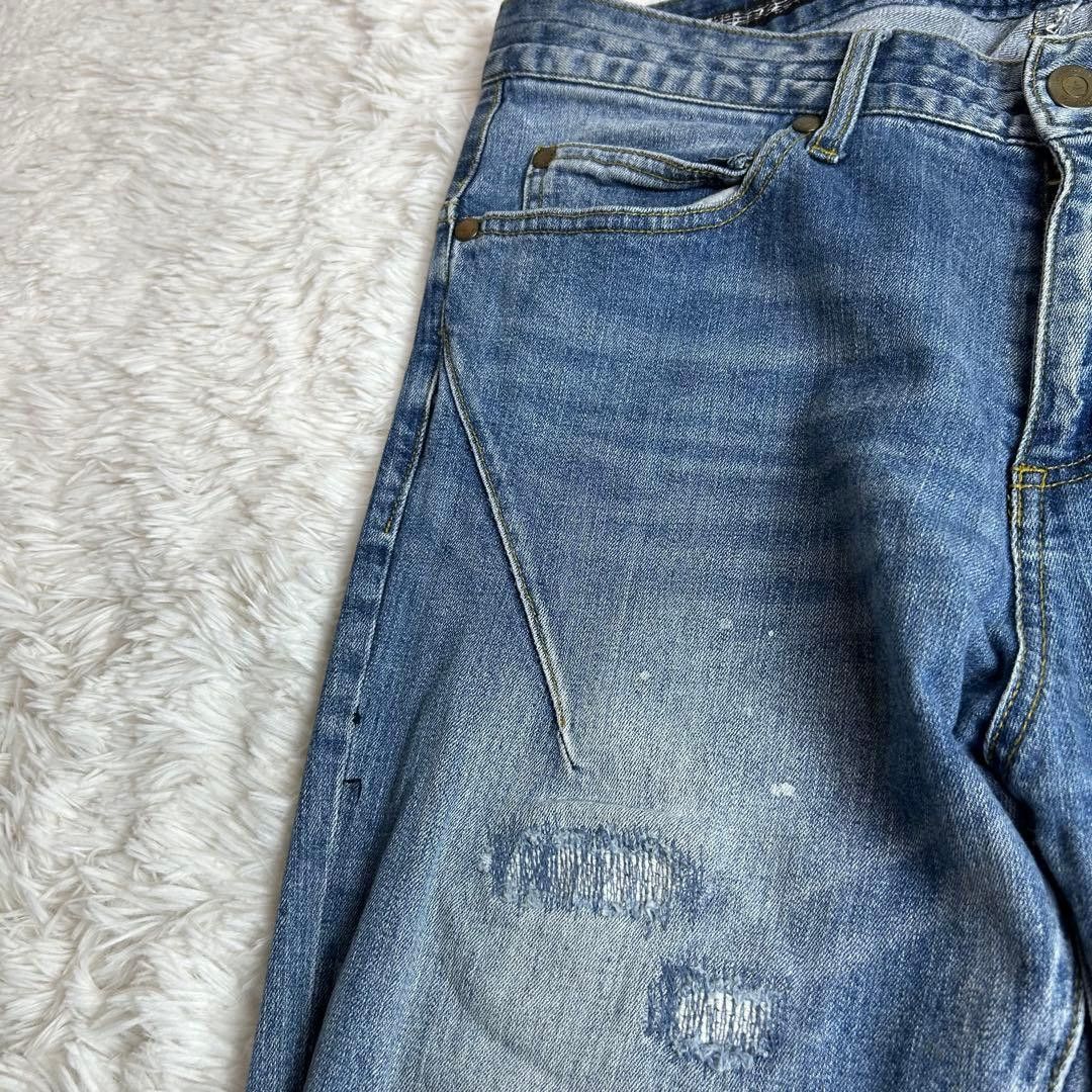 Number (N)ine Repaired Distressed Denim Size US 35 - 8 Thumbnail