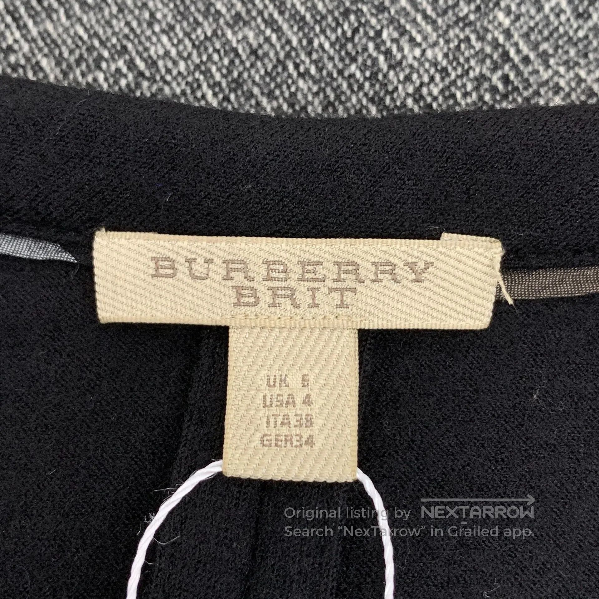 Burberry Burberry Black Wool Collar with Buckle Design Short Sleeve Size XS / US 0-2 / IT 36-38 - 6 Thumbnail
