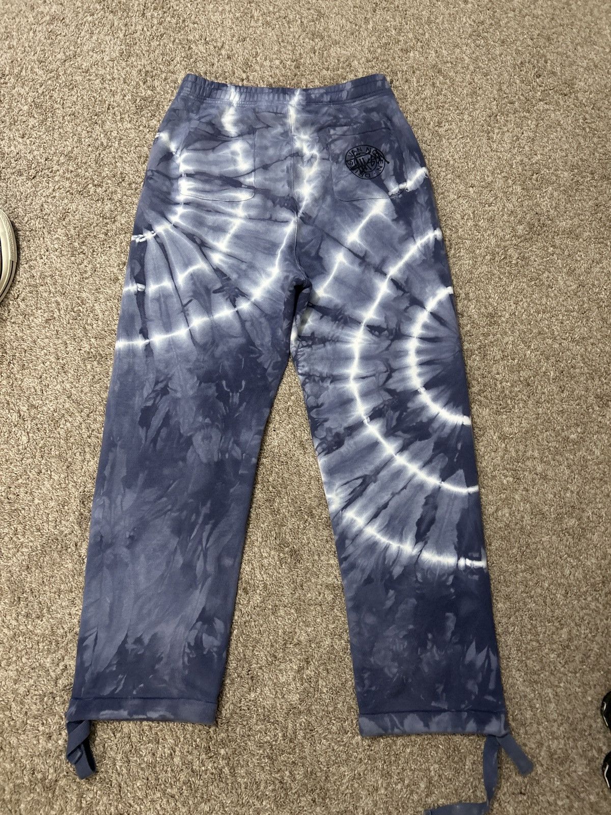 Dries Van Noten × Stussy Stussy Dries Van Noten Blue Tie Dye Sweatpants Size Medium Size US 32 / EU 48 - 2 Thumbnail