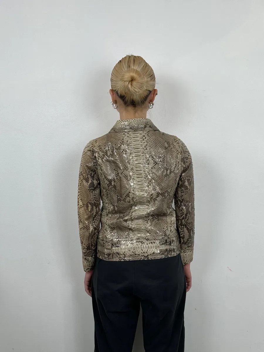Gucci SS2009 Gucci Beige Python Leather Jacket by Frida Giannini Size S / US 4 / IT 40 - 4 Thumbnail