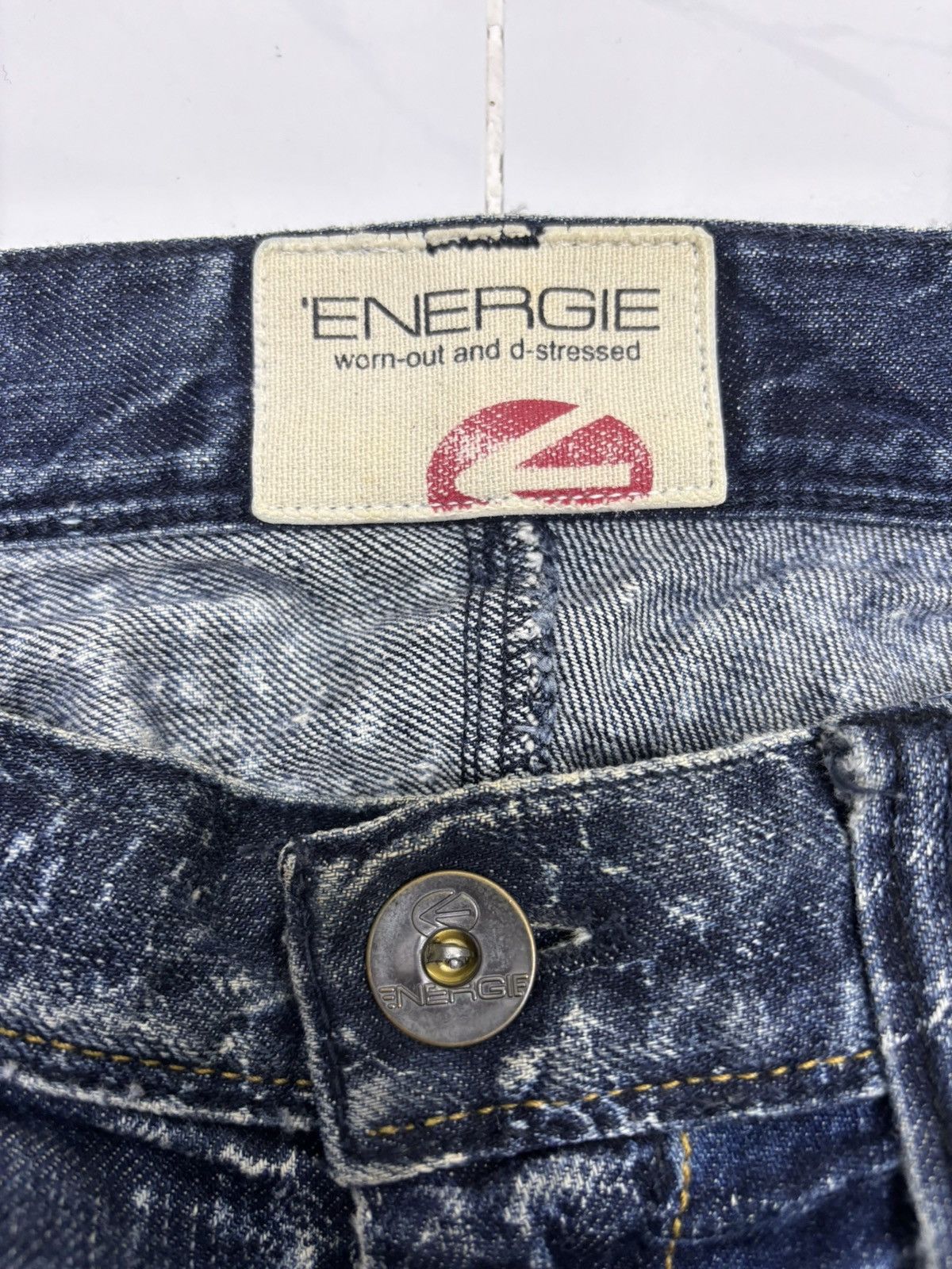 Energie 🔥ENERGIE SPIDER WEB DISTRESSED DENIM JEANS Size US 30 / EU 46 - 13 Thumbnail