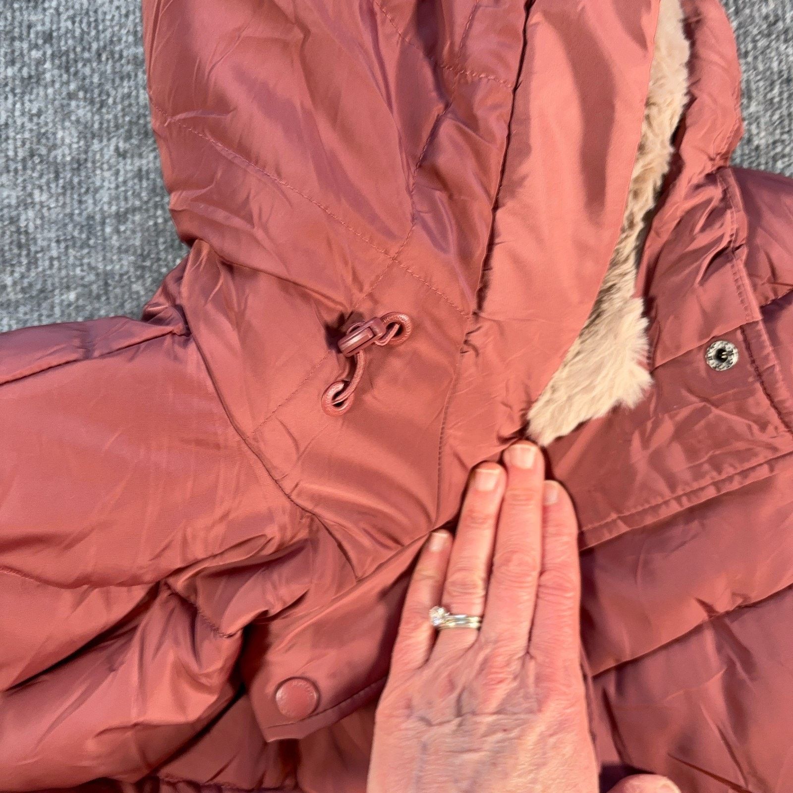 Andrew Marc Andrew Marc Womens Medium Hooded Puffer Coat Mauve Size M / US 6-8 / IT 42-44 - 4 Thumbnail