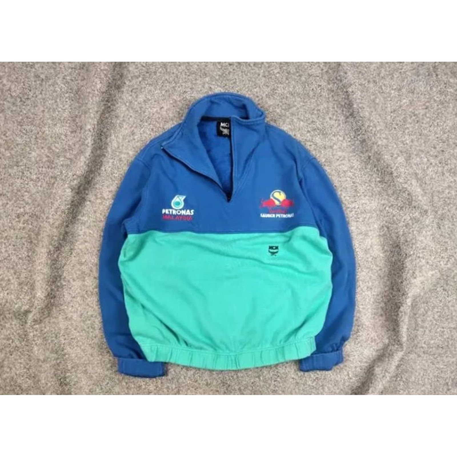 MCM VINTAGE MCM Sweatshirt 80s #1/4 Zip Long Sleeve Zip Mock Neck Blue Mens Size M Sweatshirt 80s Logo Vintage Pattern: Solid Size US M / EU 48-50 / 2 - 2 Thumbnail
