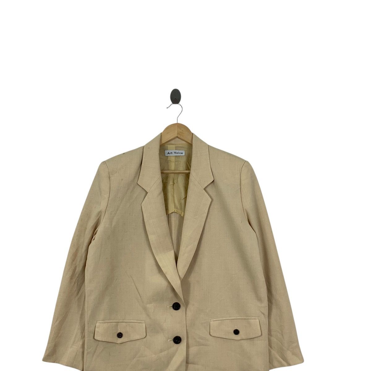 Vintage Vintage ART VOICE PARIS Collection Wood Button Up Coat Size M / US 6-8 / IT 42-44 - 2 Thumbnail