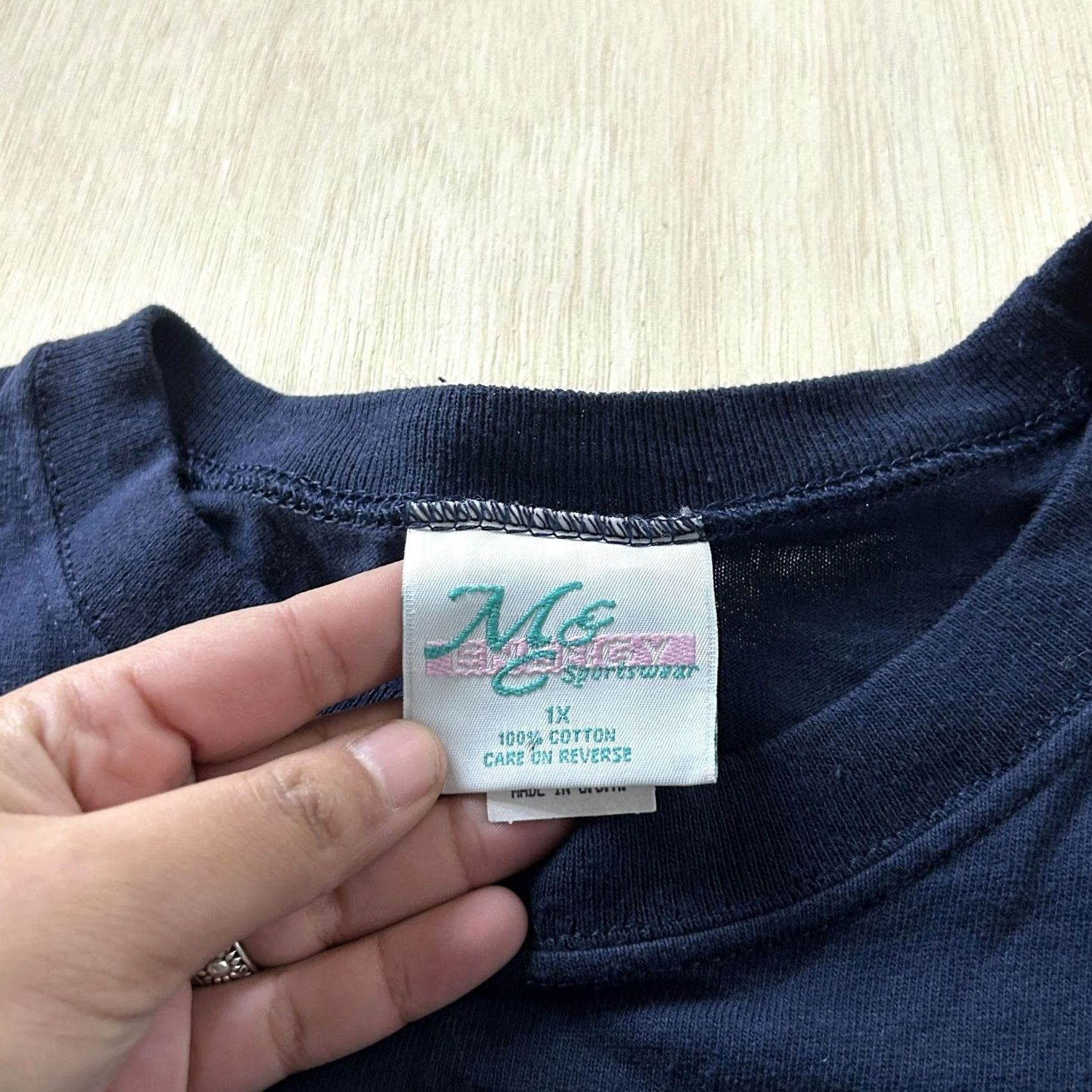 Vintage VINTAGE ME Sportswear Womens 1X Blue Teddy Bear Statue of Liberty Patriotic Tee Shirt Short Sleeve Crew Neck Embroidered 100% Cotton Size XL / US 12-14 / IT 48-50 - 3 Thumbnail