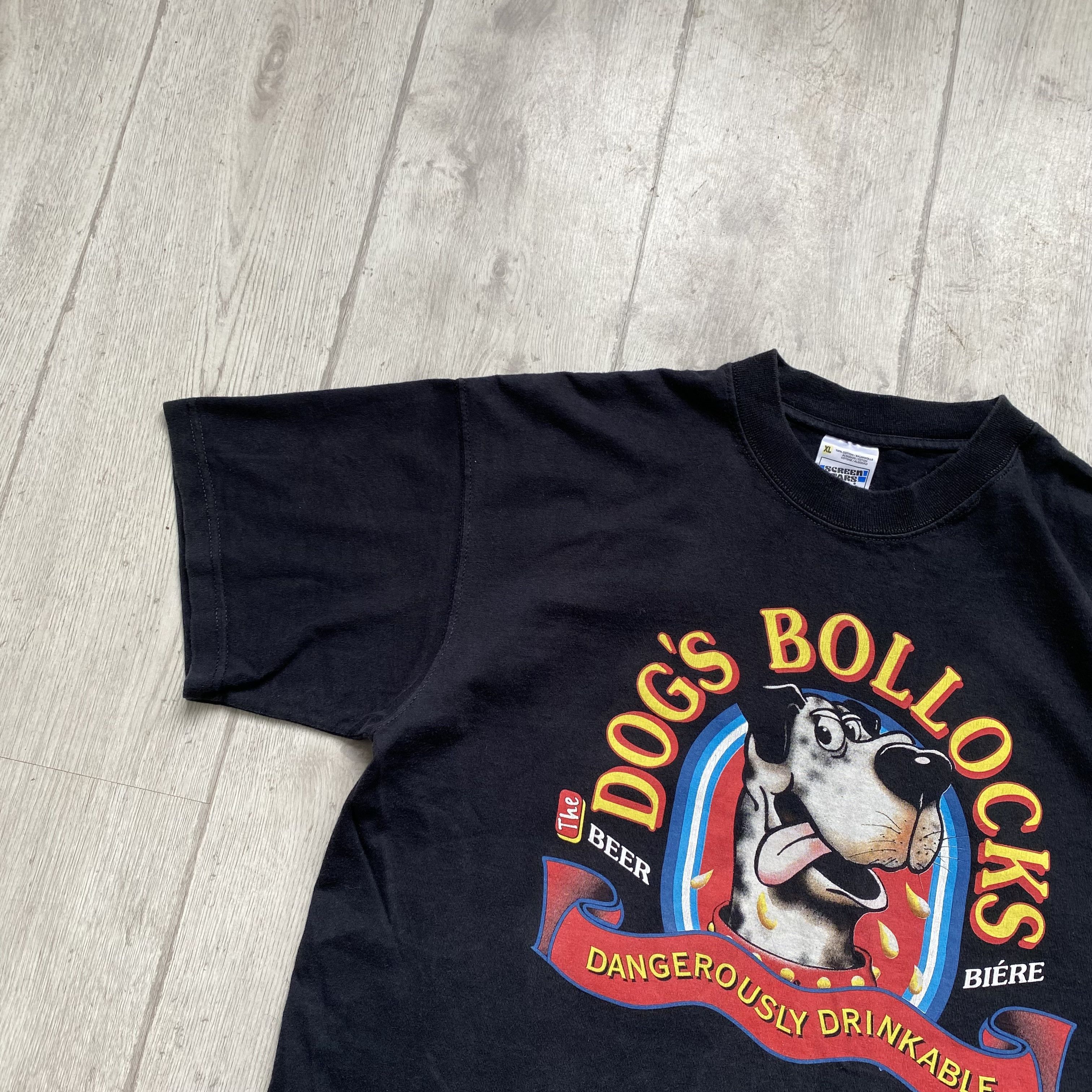Budweiser 🍻 Vintage 90s Dogs Bollocks Beer tee Corona Stella Artois Size US XL / EU 56 / 4 - 5 Thumbnail