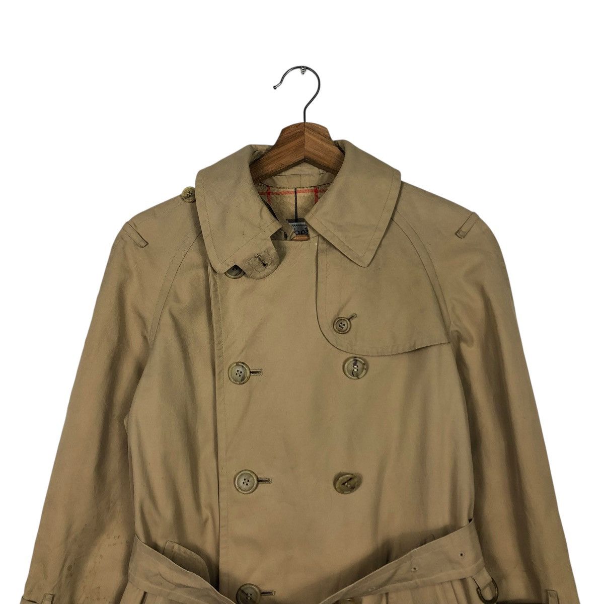 Burberry 🔥VINTAGE TRENCH COAT LONG JACKET BURBERRYS NOVA CHECK Size US S / EU 44-46 / 1 - 11 Thumbnail