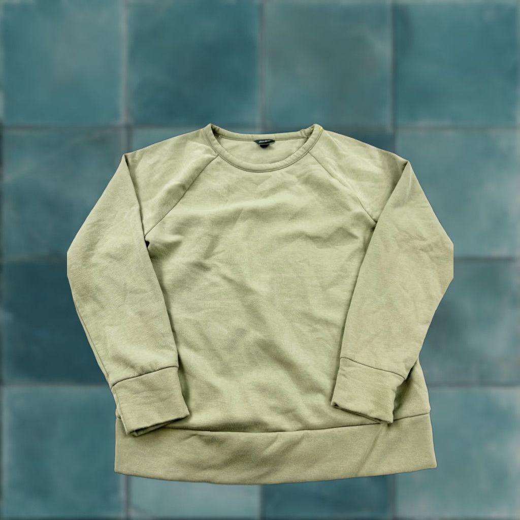 Eddie Bauer Eddie Bauer Sweatshirt Womens Small Green Stretch Fleece Lined Crewneck Pullover Size S / US 4 / IT 40 - 1 Thumbnail