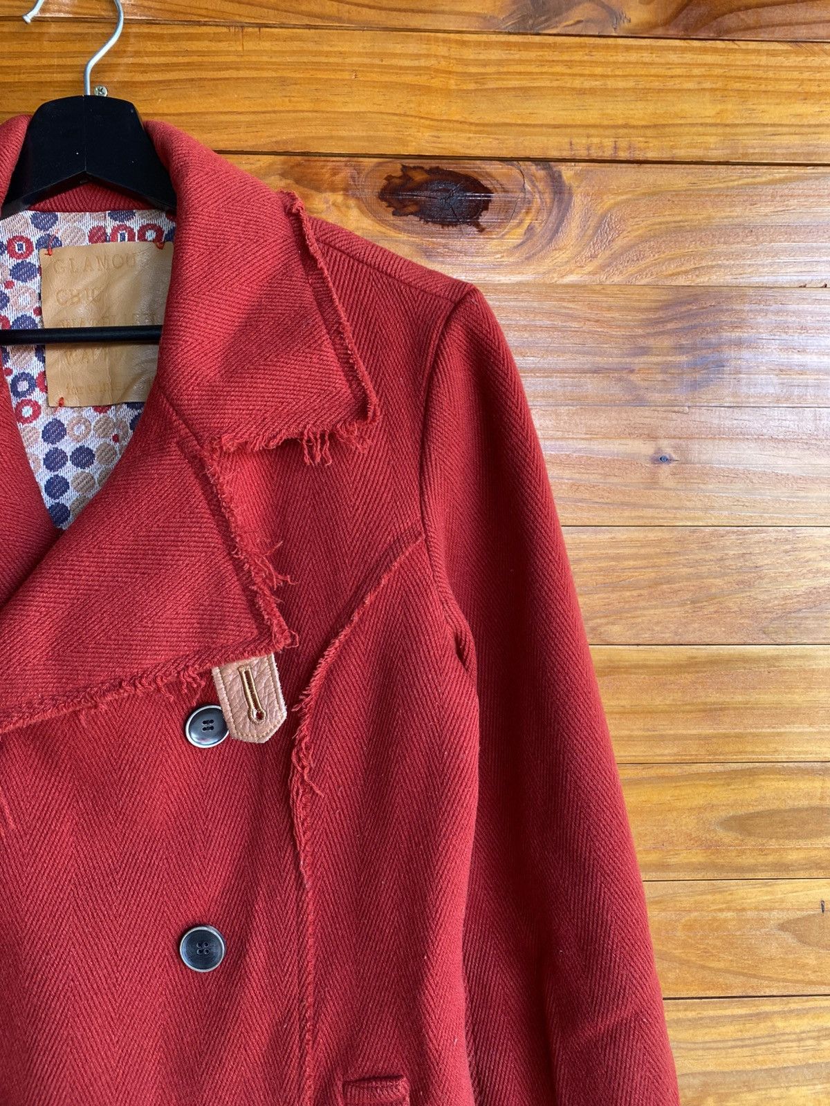 Hysteric Glamour Vintage Glamour Chic Distressed Red Double-Breasted Jacket Size M / US 6-8 / IT 42-44 - 8 Thumbnail