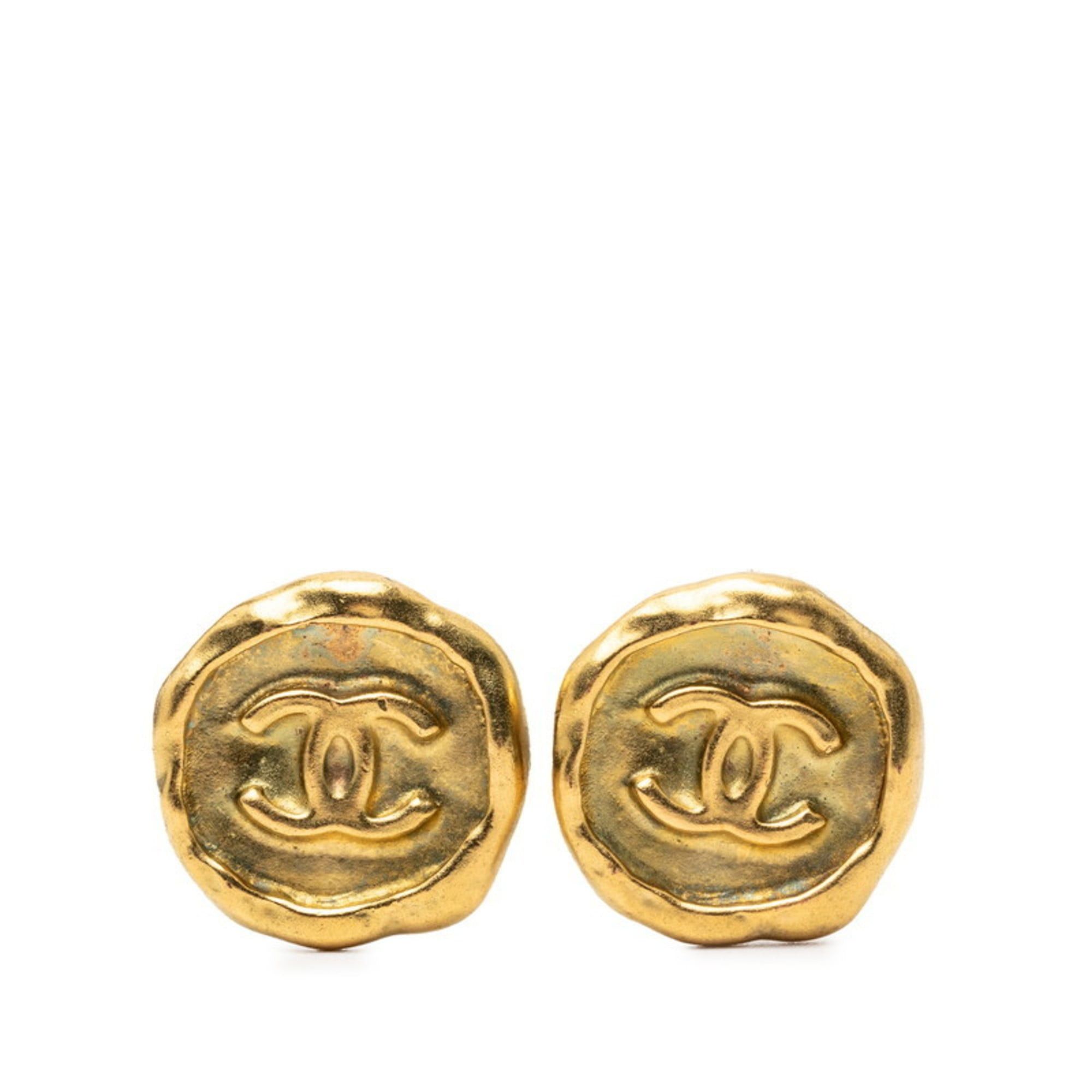 Chanel Vintage Chanel Coco Mark Earrings, Gold Plated, Women's, CHANEL Size ONE SIZE - 1 Thumbnail