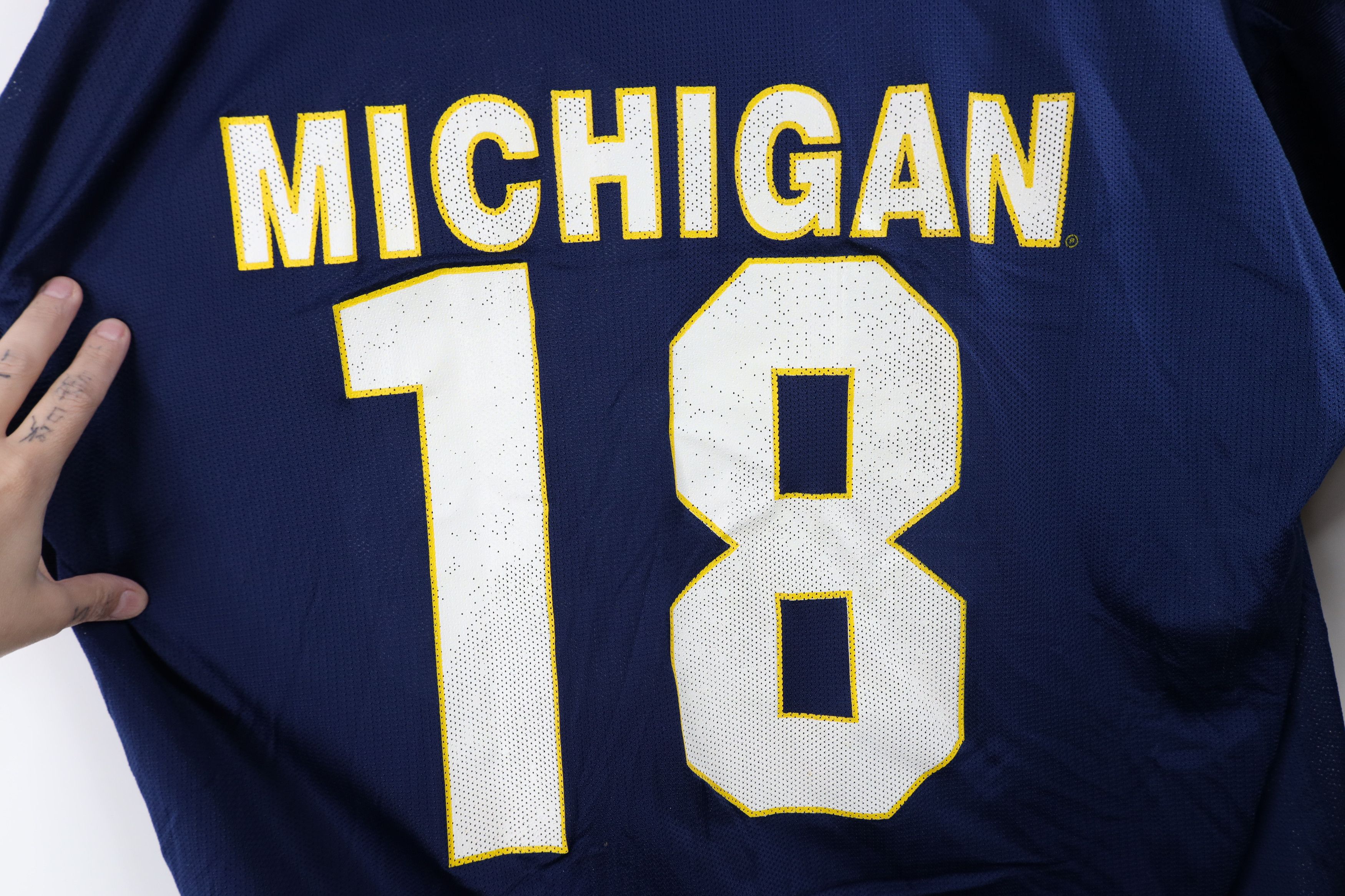 Vintage Vintage 90s University of Michigan Football Jersey Blue USA Size US XXL / EU 58 / 5 - 5 Thumbnail