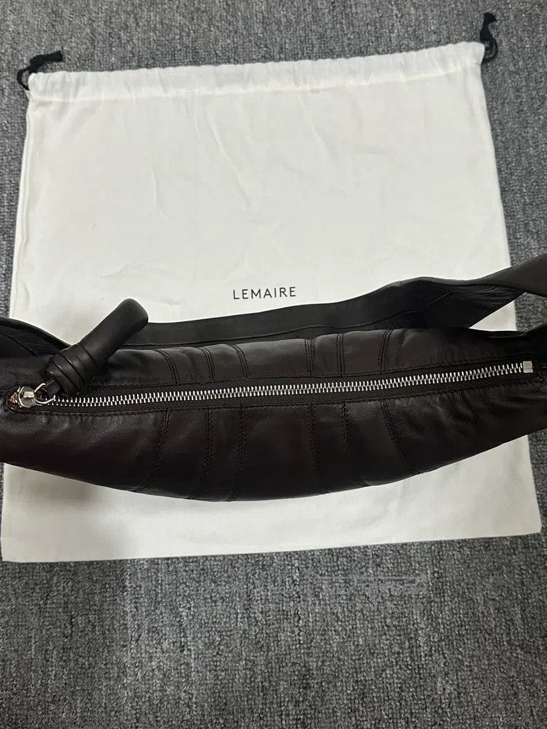Lemaire LEMAIRE Small Dark Chocolate Lamb Leather Horn Bag Size ONE SIZE - 7 Thumbnail