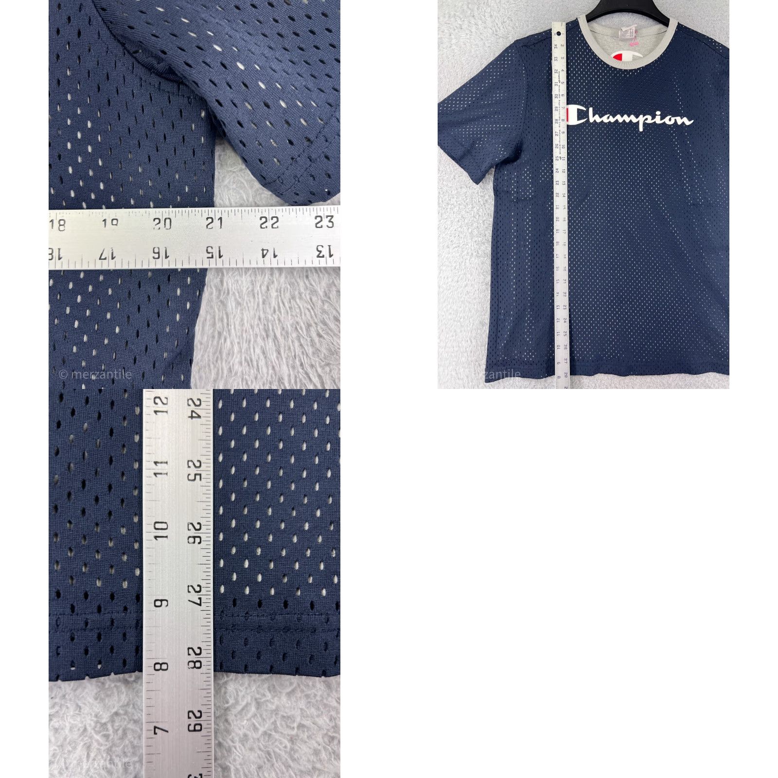 Champion Champion Shirt Mens Large Blue Crew Neck Graphic Print Logo Short Sleeve Poly Size US L / EU 52-54 / 3 - 9 Thumbnail