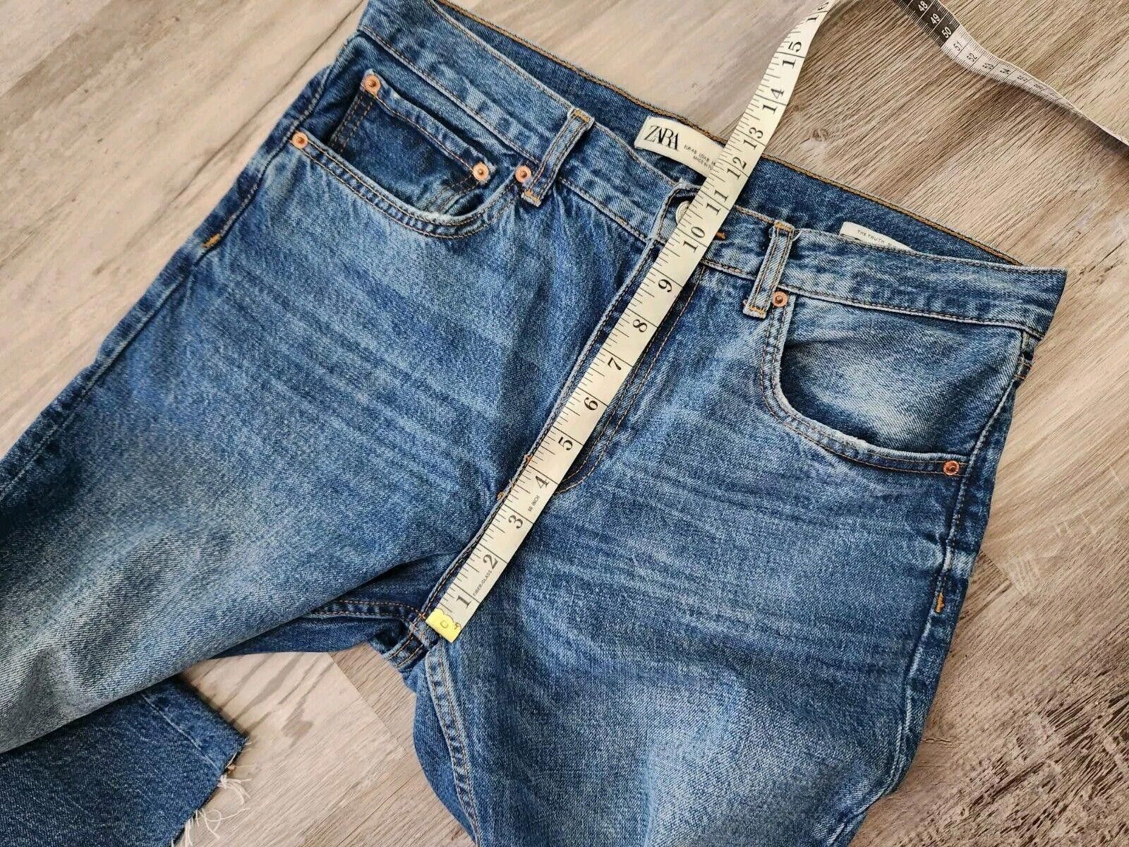 Zara Zara Jeans Slim Straight Raw Hem Size 34 Womens 12 Eur 40 Size 30" / US 8 / IT 44 - 5 Thumbnail