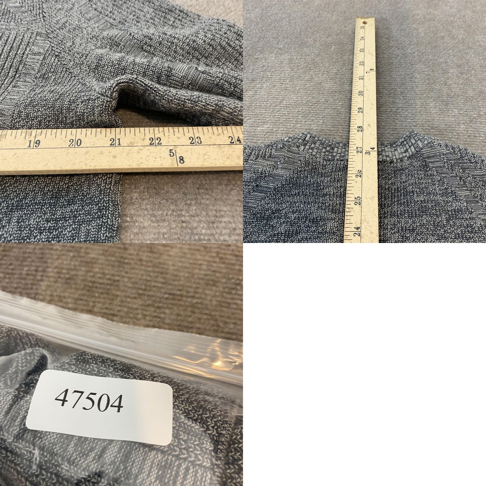 Vince Vince Sweater Womens Large Gray Marled Cotton Blend Crewneck Knit Pullover Size L / US 10 / IT 46 - 8 Thumbnail