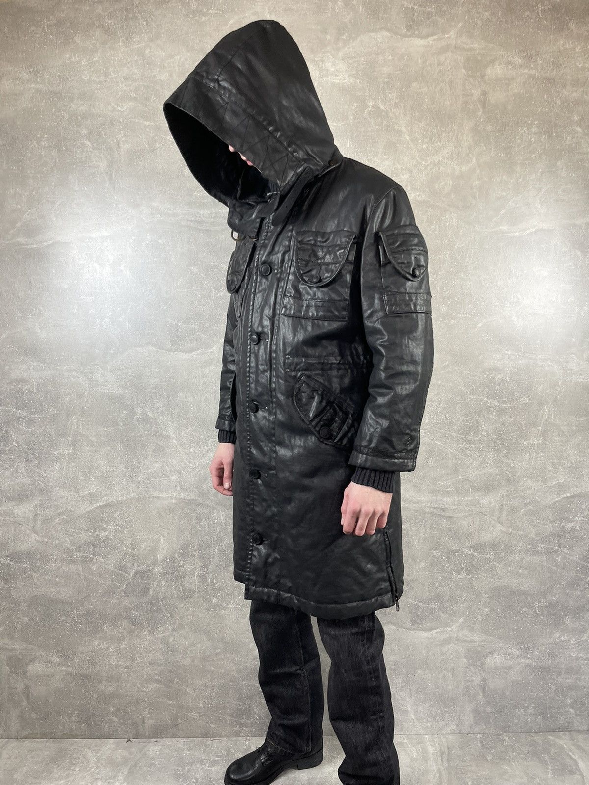 Messagerie Messagerie Black Opium Avant Garde Rubberized Waterprof Coat Size US M / EU 48-50 / 2 - 3 Thumbnail