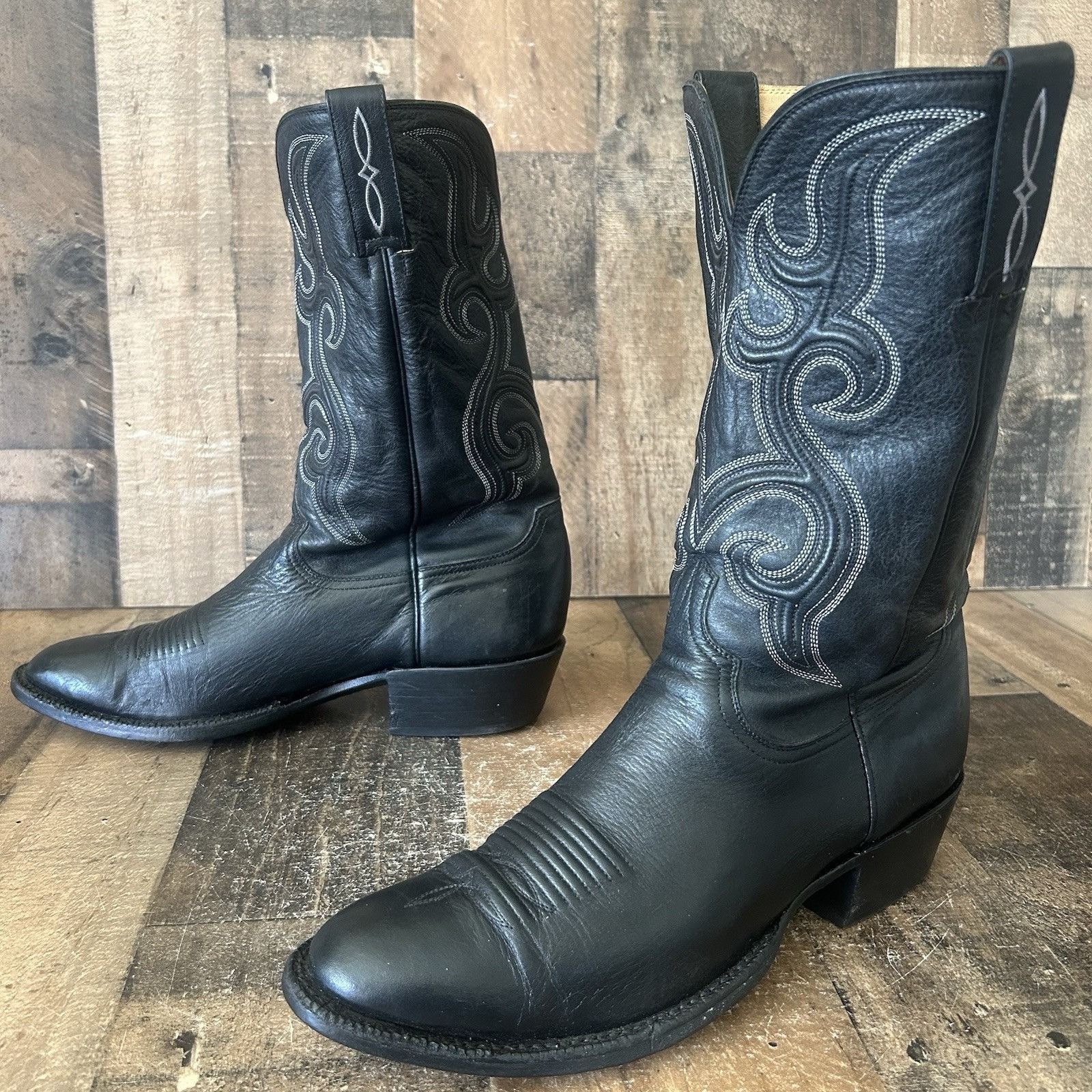 Lucchese Lucchese Bootmaker M3430 Black Cowboy Boots Mens 11 EE Size US 11 / EU 44 - 2 Thumbnail