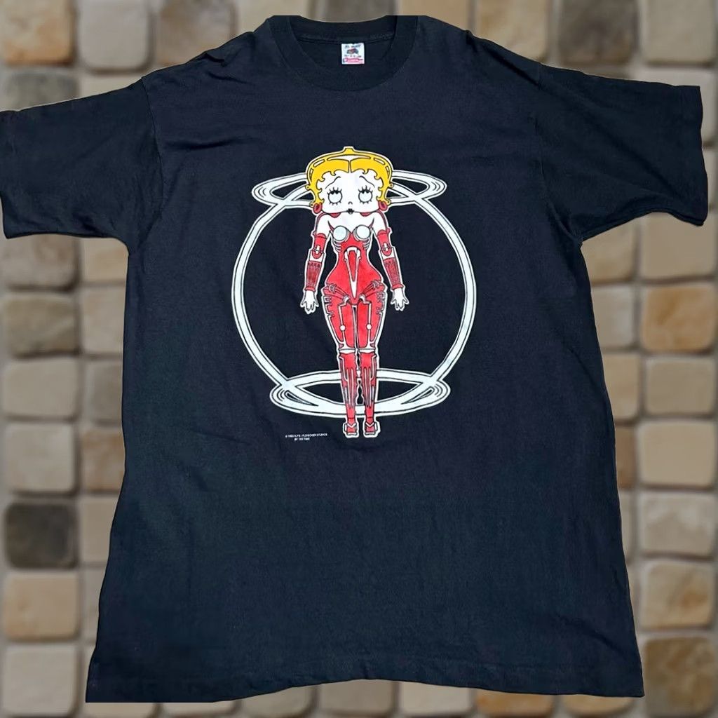 Fruit Of The Loom VINTAGE Betty Boop Metropolis Parody T-Shirt 90s XL Fruit of the Loom Cartoon Mens Size US XL / EU 56 / 4 - 1 Thumbnail