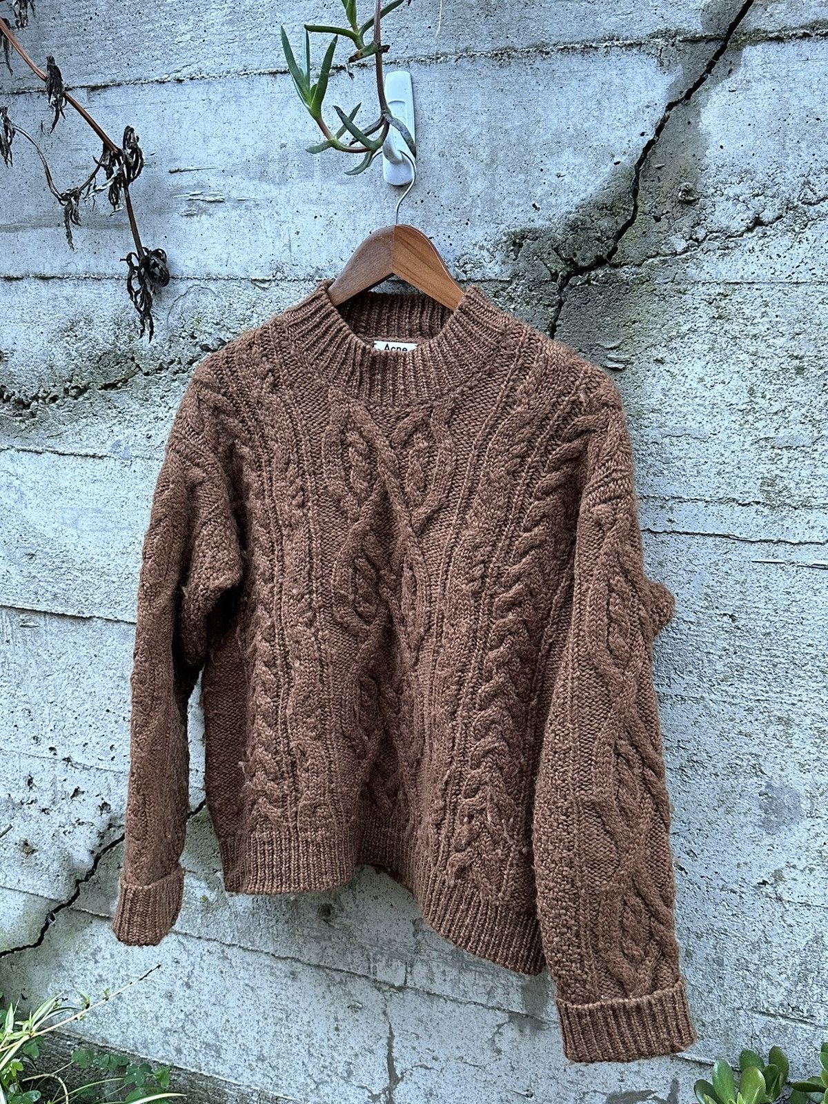 image of Grail Acne Studios Chunky Wool Textured Sweater, Men's (Size Medium)