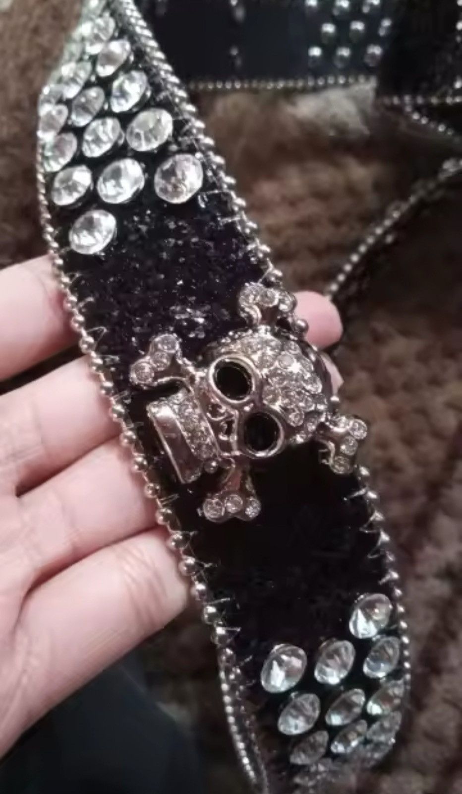 Japanese Brand × Vintage Rhinestone Skull Rivet Belt Size ONE SIZE - 5 Thumbnail