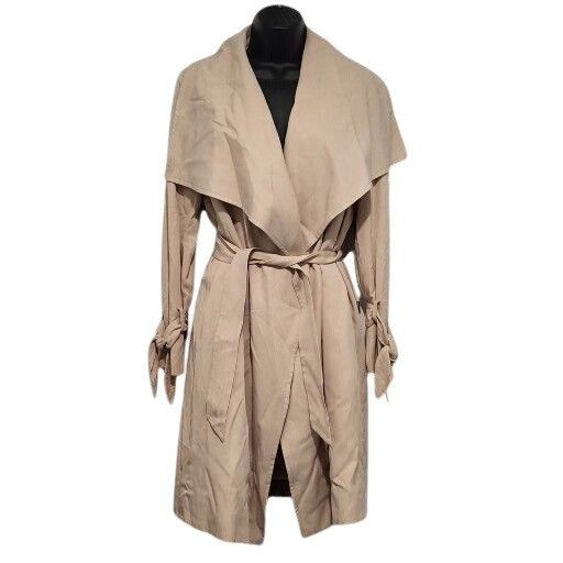 Club Monaco Club Monaco Shawl Collar Trench Coat Women Sz S Tan Designer Size S / US 4 / IT 40 - 1 Thumbnail
