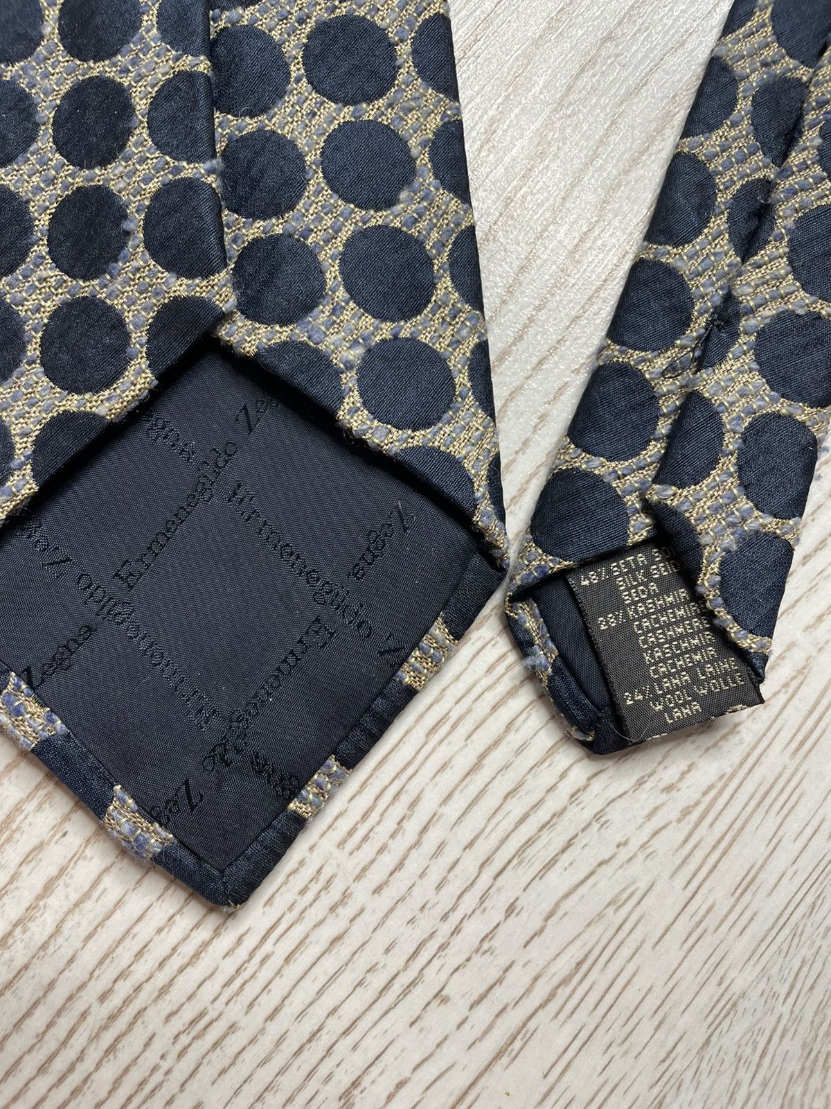 Ermenegildo Zegna Ermenegildo Zegna Vintage Silk And Cashmere Tie Size ONE SIZE - 12 Thumbnail