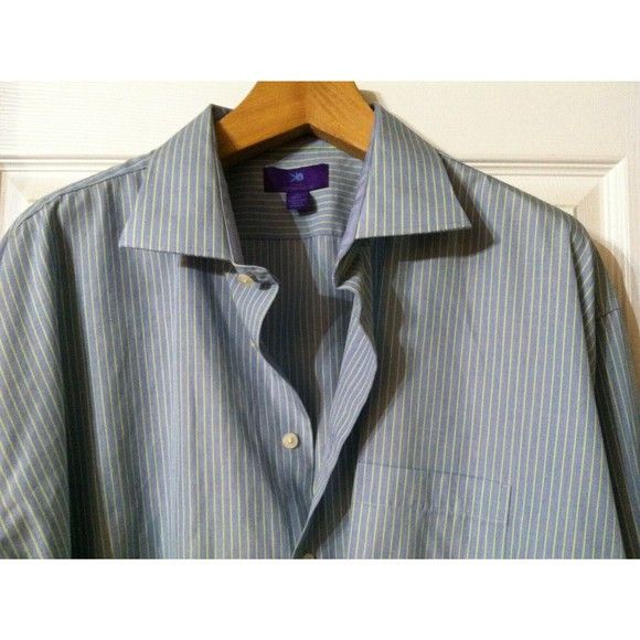 Egara EGARA MENS TEAL 100% EGYPTIAN COTTON DRESS SHIRT 19/36-37 Size US XXL / EU 58 / 5 - 2 Thumbnail