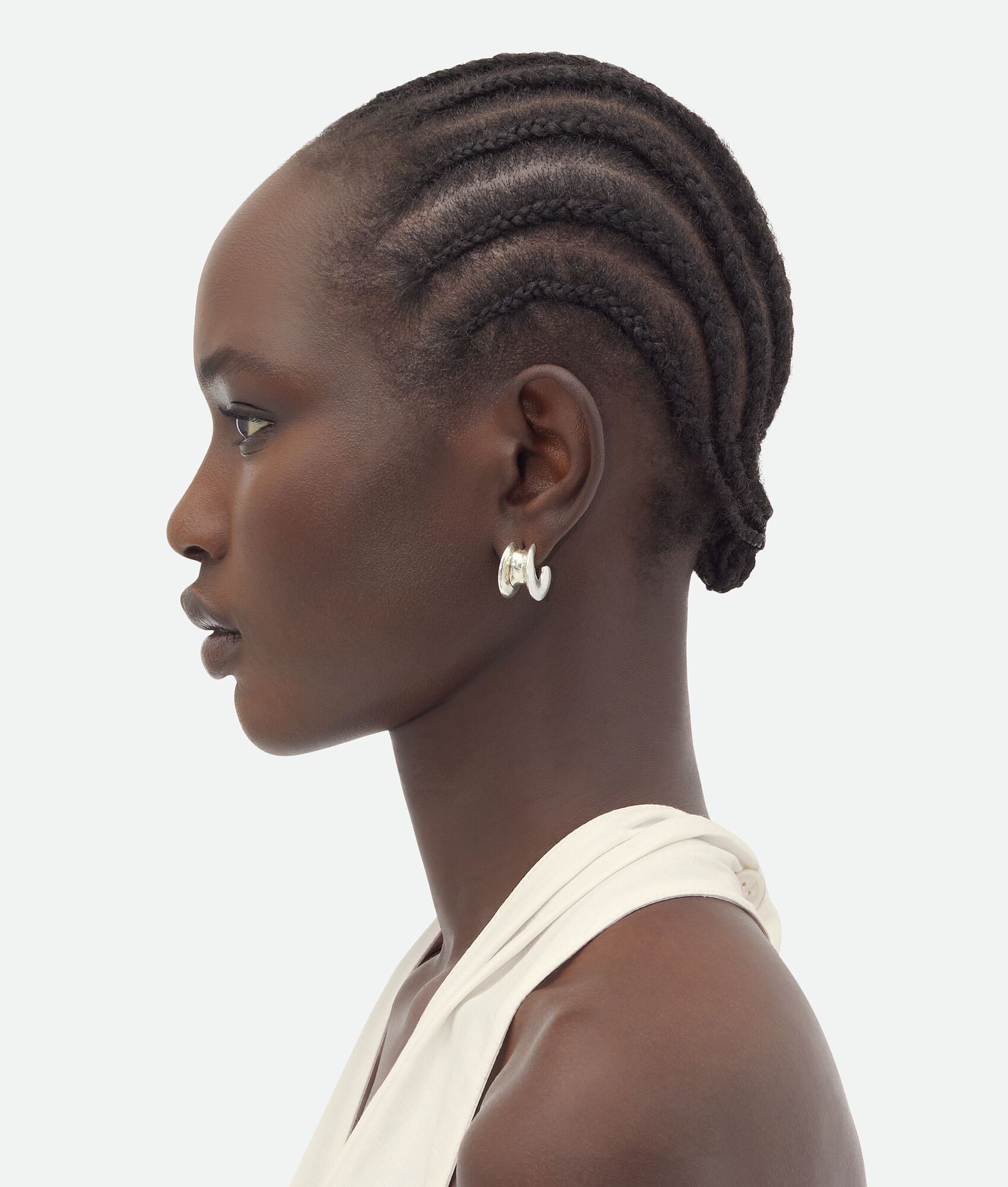 Bottega Veneta o1w1db10525 Size: OS / Small H Beam Earrings in Silver Size ONE SIZE - 3 Thumbnail