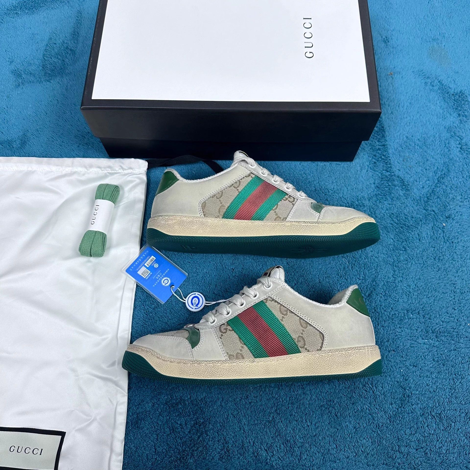 Gucci Gucci Rhyton Green Tail Sneakers Size US 5 / IT 35 - 2 Thumbnail