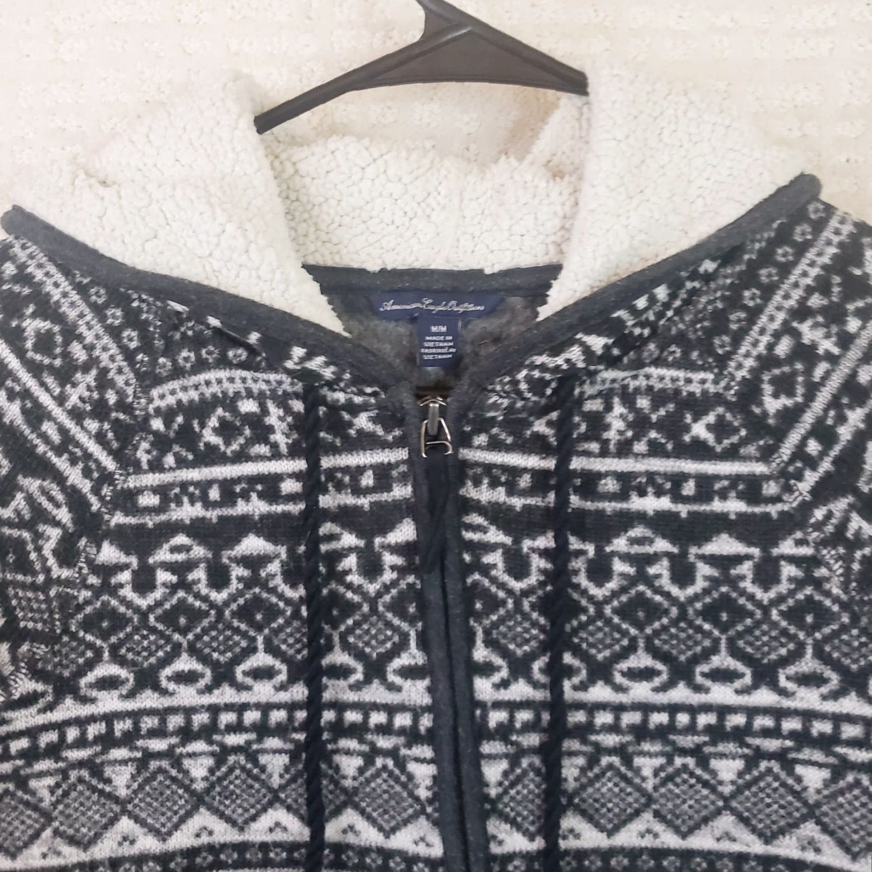 American Eagle Outfitters VINTAGE American Eagle Outfitters Full Zip Hoodie Shirt M Gray Black Geometric Aztec Boho Southwestern Unisex Adults Mens Womens Size M / US 6-8 / IT 42-44 - 4 Thumbnail