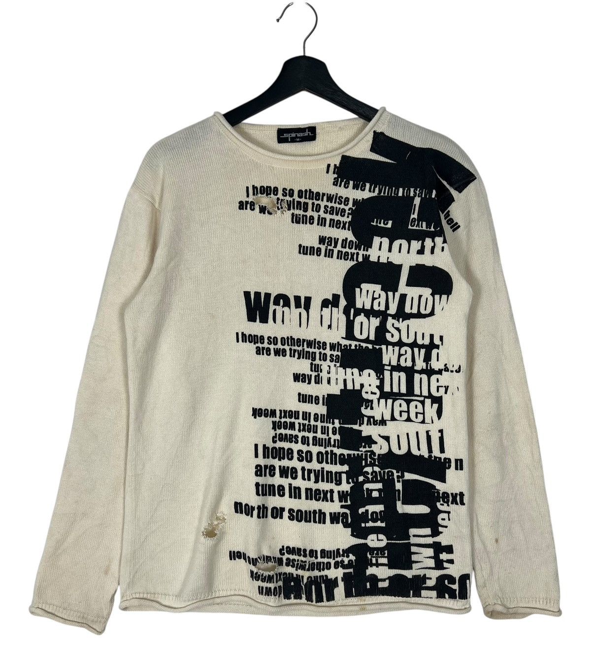 14th Addiction Distressed Spinash Punk Knit Size US M / EU 48-50 / 2 - 1 Thumbnail