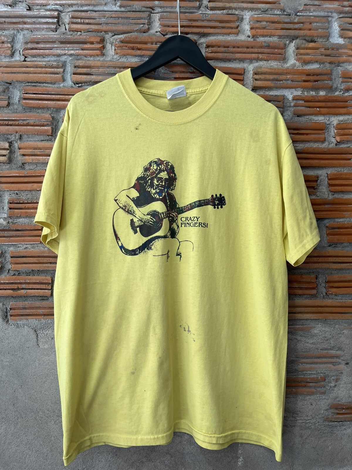 Band Tees VINTAGE Grateful Dead "Crazy Fingers" Parody Jerry Garcia Size US L / EU 52-54 / 3 - 10 Thumbnail