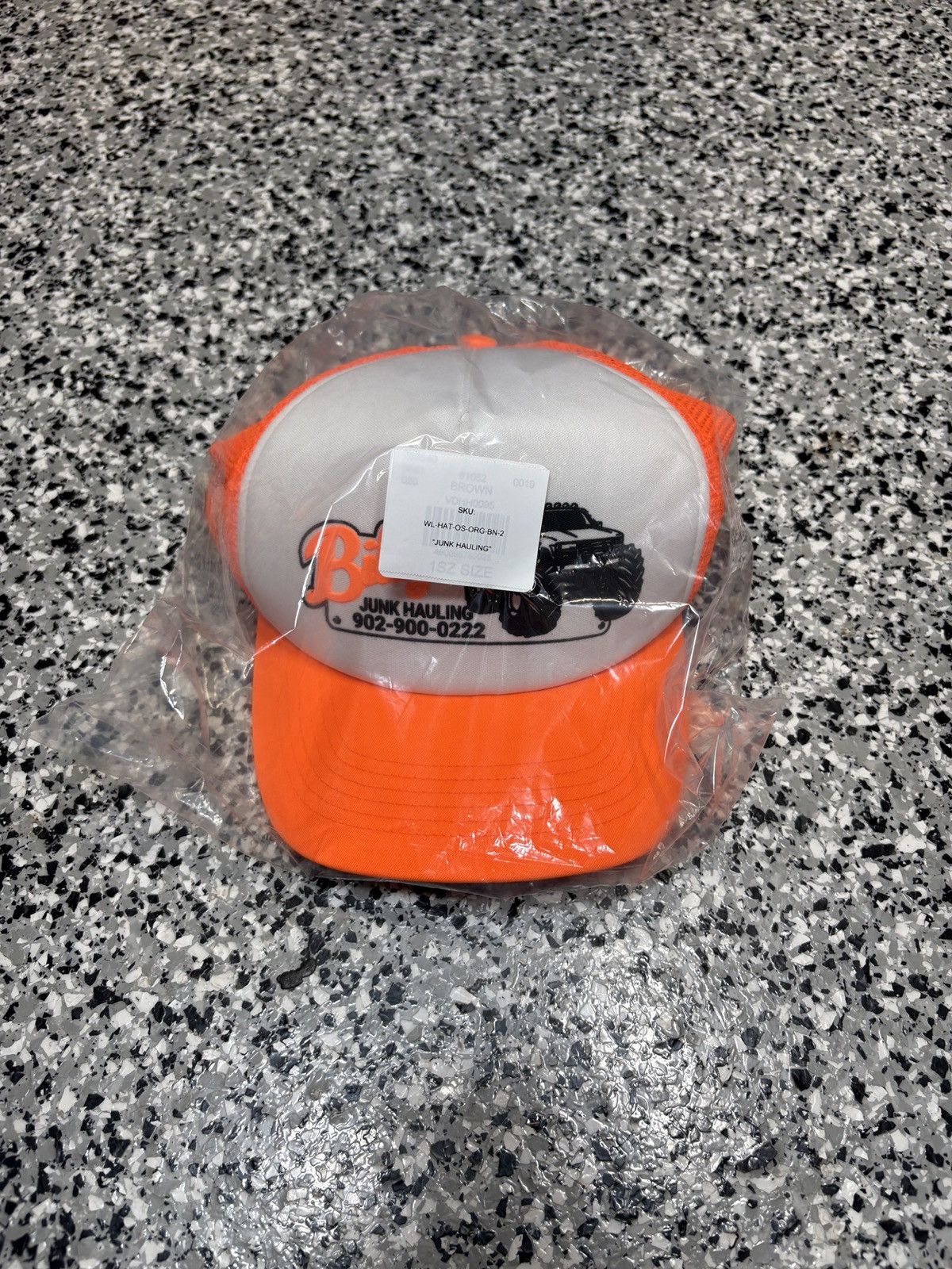 Billy Hill 2022 Billy Hill Neon Orange “Junk Hauling” Trucker Mesh Hat Size ONE SIZE - 5 Thumbnail