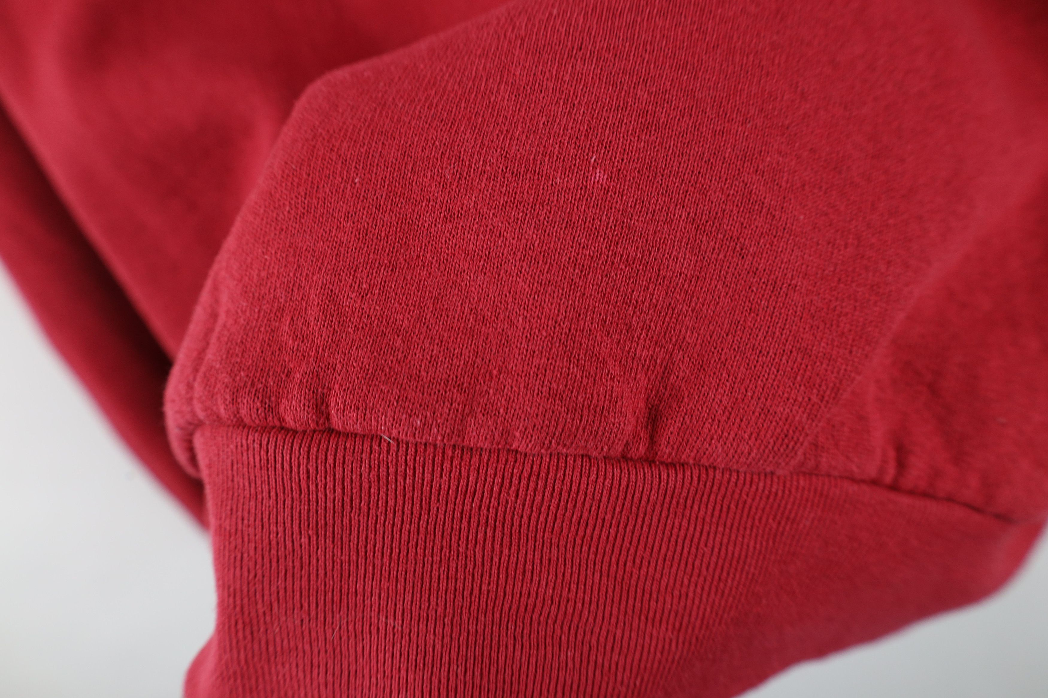 Vintage Vintage 90s Streetwear Blank Raglan Sweatshirt Red Size XL / US 12-14 / IT 48-50 - 7 Thumbnail