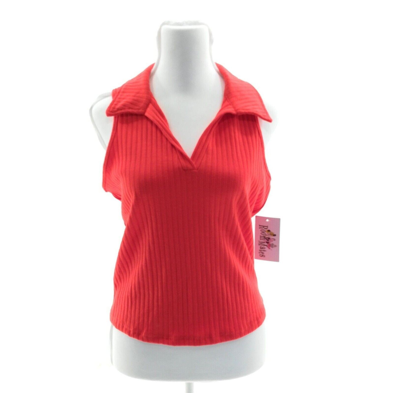 Other RoomMates Red Sleeveless V-Neck Ribbed Top - Size Medium Size M / US 6-8 / IT 42-44 - 2 Thumbnail
