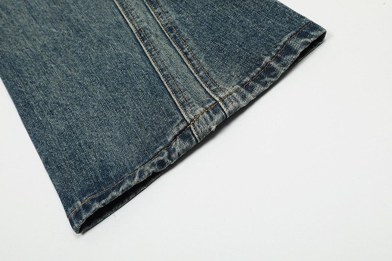 Jean American retro pleated straight leg jeans Size US 32 / EU 48 - 6 Thumbnail