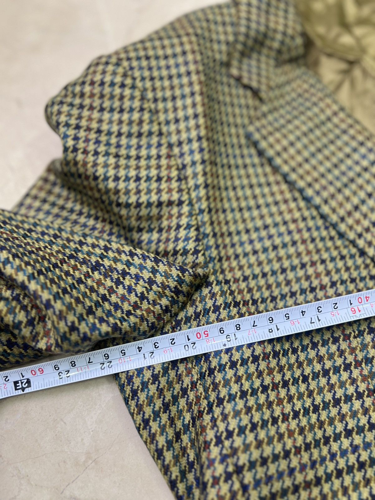 Nobless Couture Vintage 1980s Noblesse Funren Wool Cashmere Houndstooth Blaz Size 44R - 8 Thumbnail