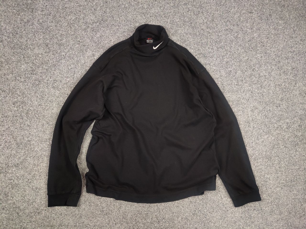 Nike Vintage 90's Nike Logo mock check Long sleeve sweatshirt Size US L / EU 52-54 / 3 - 6 Thumbnail