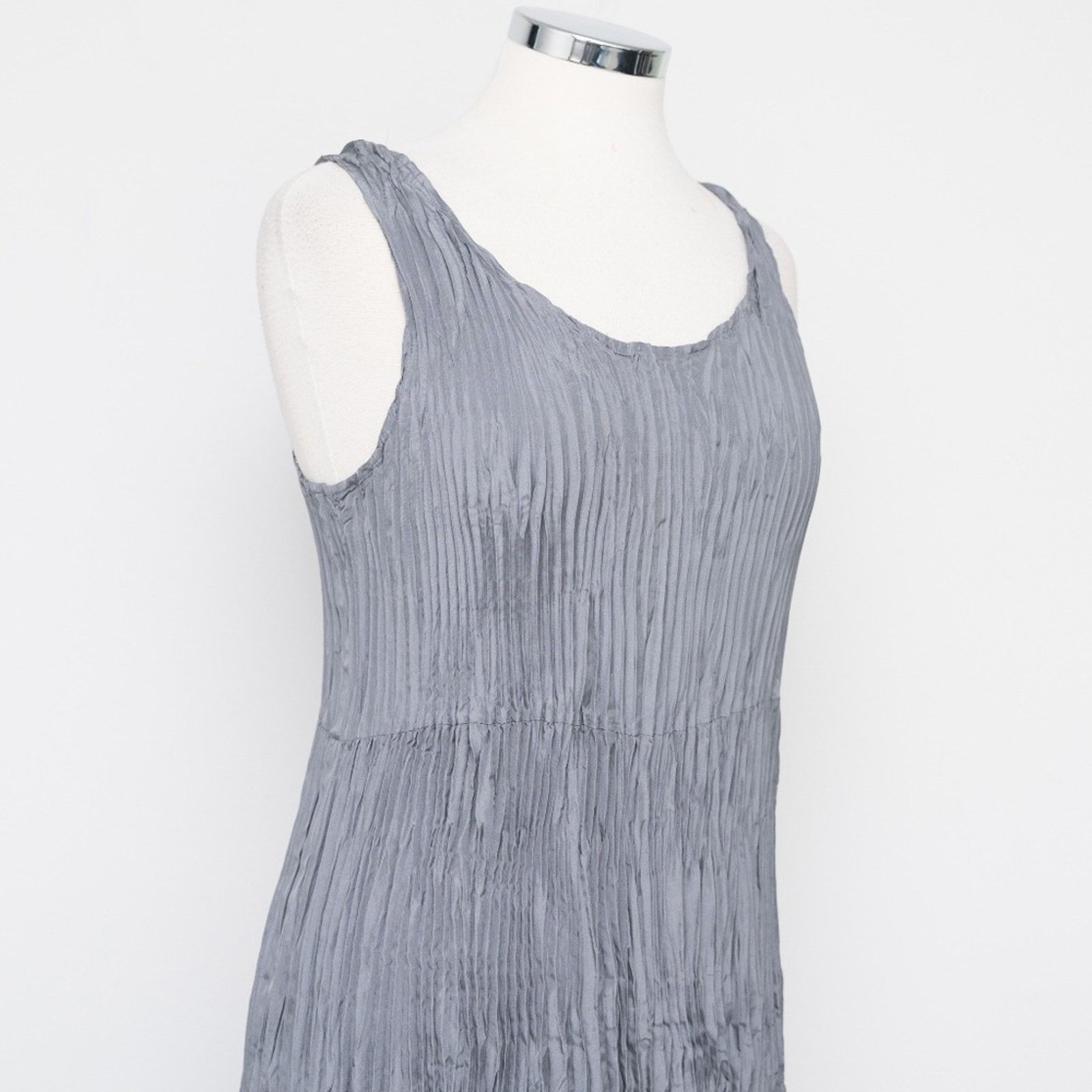 Eileen Fisher Eileen Fisher. Cushed Silk Midi Dress. Size L / US 10 / IT 46 - 10 Thumbnail