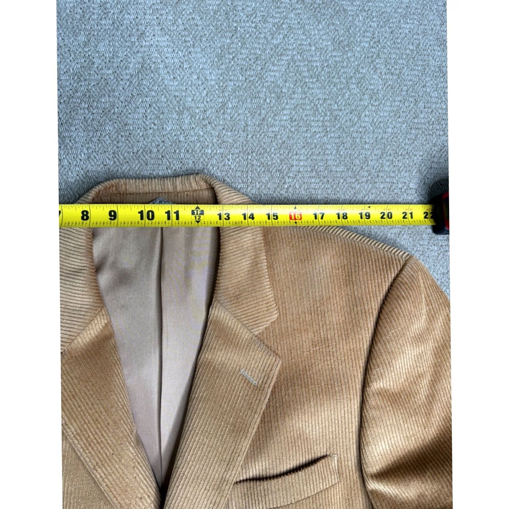 Jos. A. Bank VINTAGE JOS. A. BANK Corduroy Blazer Jacket Wool Silk Blend Tan L44 Mens Size 44R - 6 Thumbnail