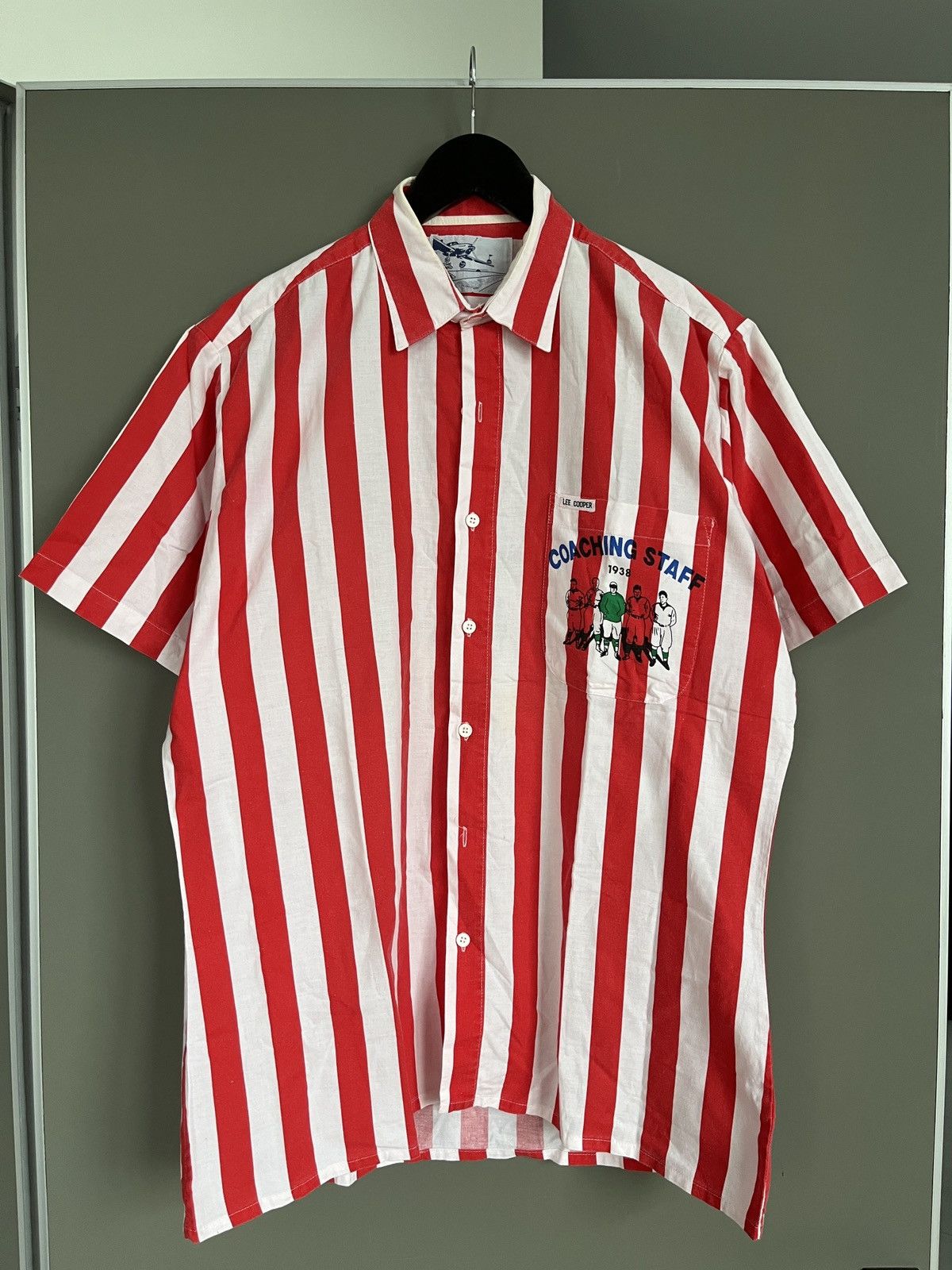 Other 1938 Vintage Red White Striped Lee Cooper Coach Staff Shirt Size US M / EU 48-50 / 2 - 1 Thumbnail