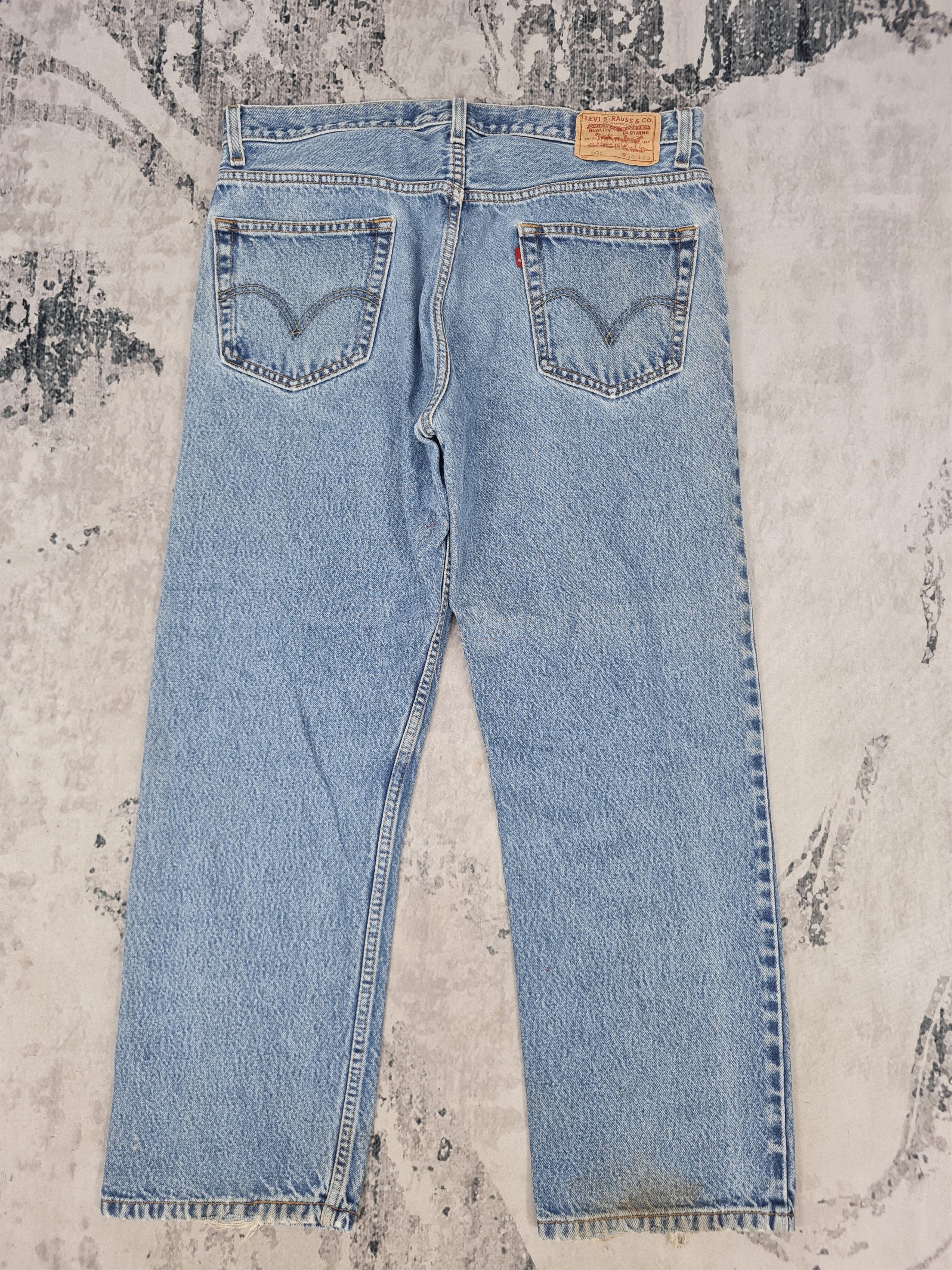 Levi's Vtg LEVIS 505 Single R Faded Cropped Jeans L0351 Size 36X28 Size US 36 / EU 52 - 3 Thumbnail